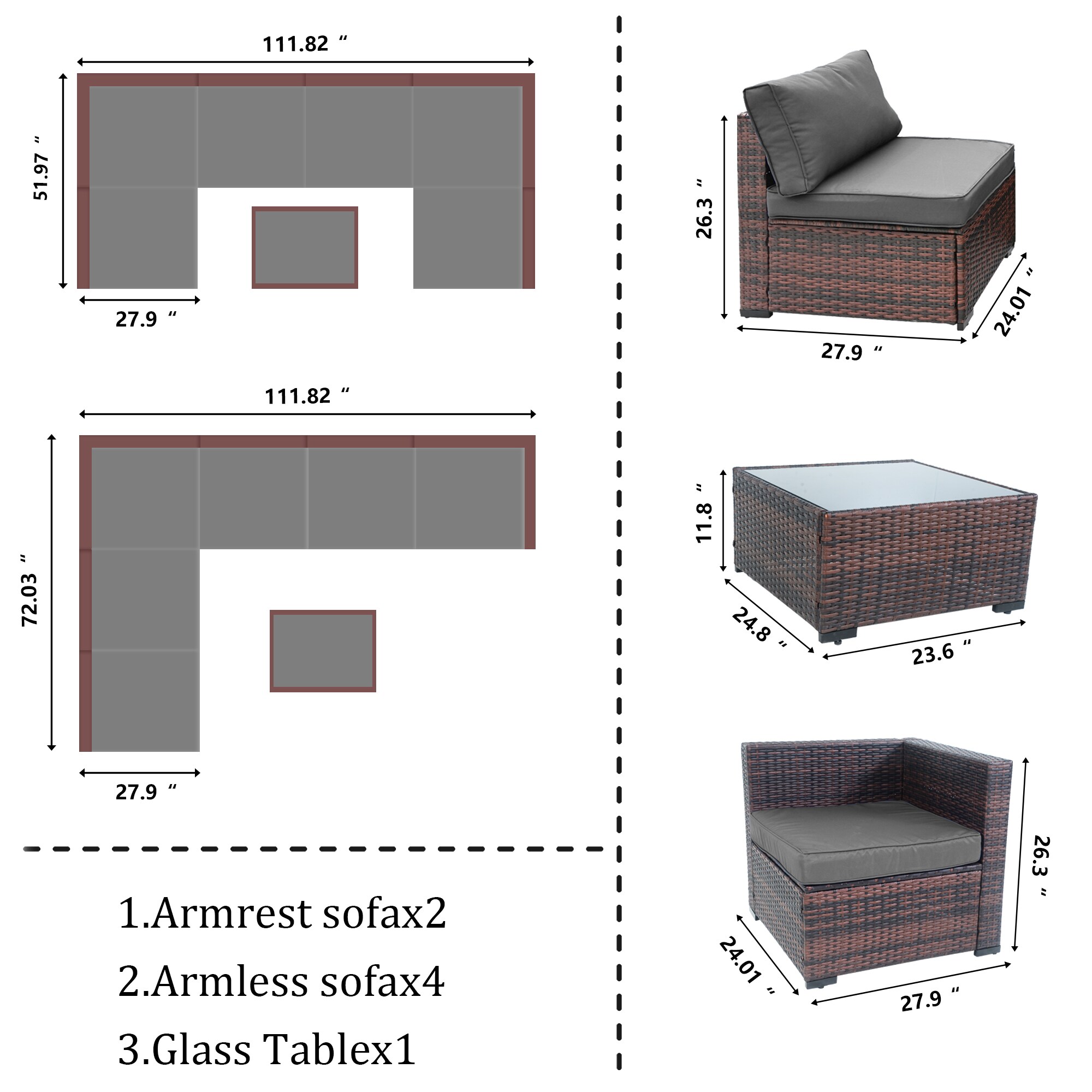 Decksplore BSHSC70010G3 Patio-Conversation-Sets - View #6