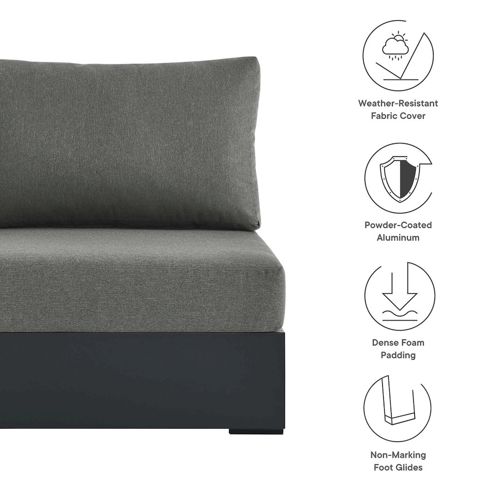 Modway EEI-6628-GRY-CHA Patio-Sofas-Daybeds - View #2