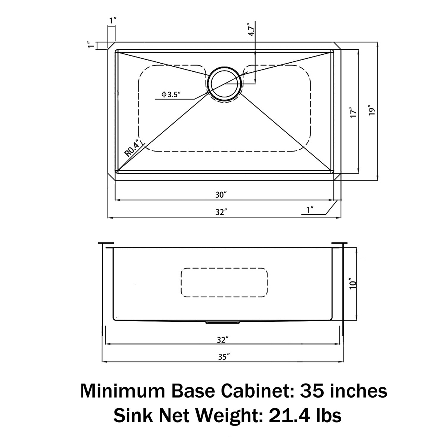 Sinber HU3219S-BR Kitchen-Sinks - View #8