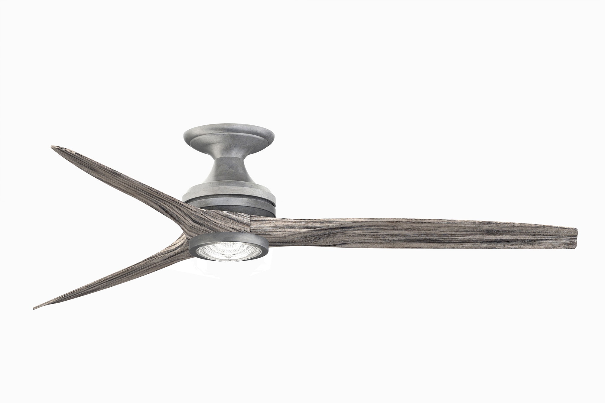 Fanimation Spitfire 60-in Galvanized Indoor/Outdoor Smart Ceiling Fan with Remote (3-Blade)