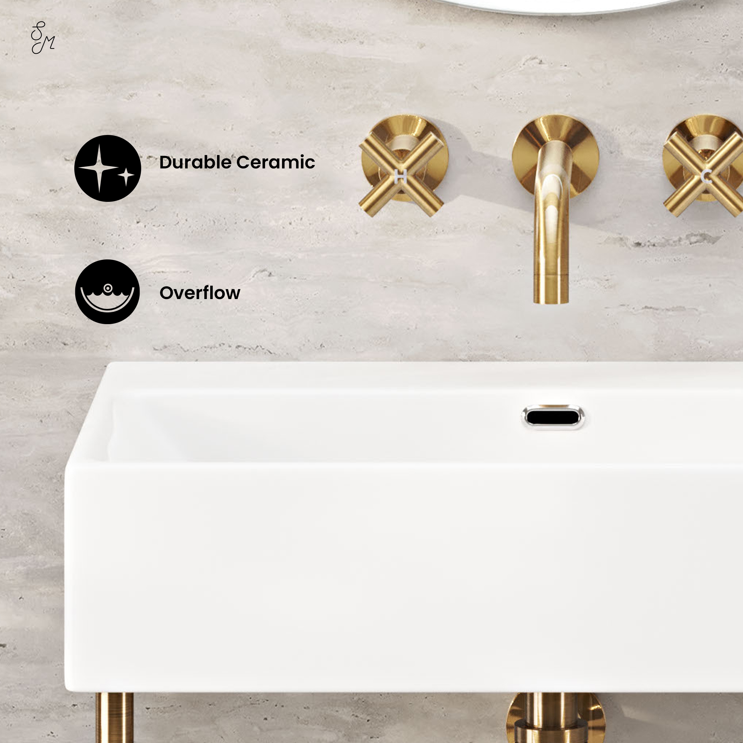 Swiss Madison SM-25-CSREI01BG-0 Console-Sinks - View #5
