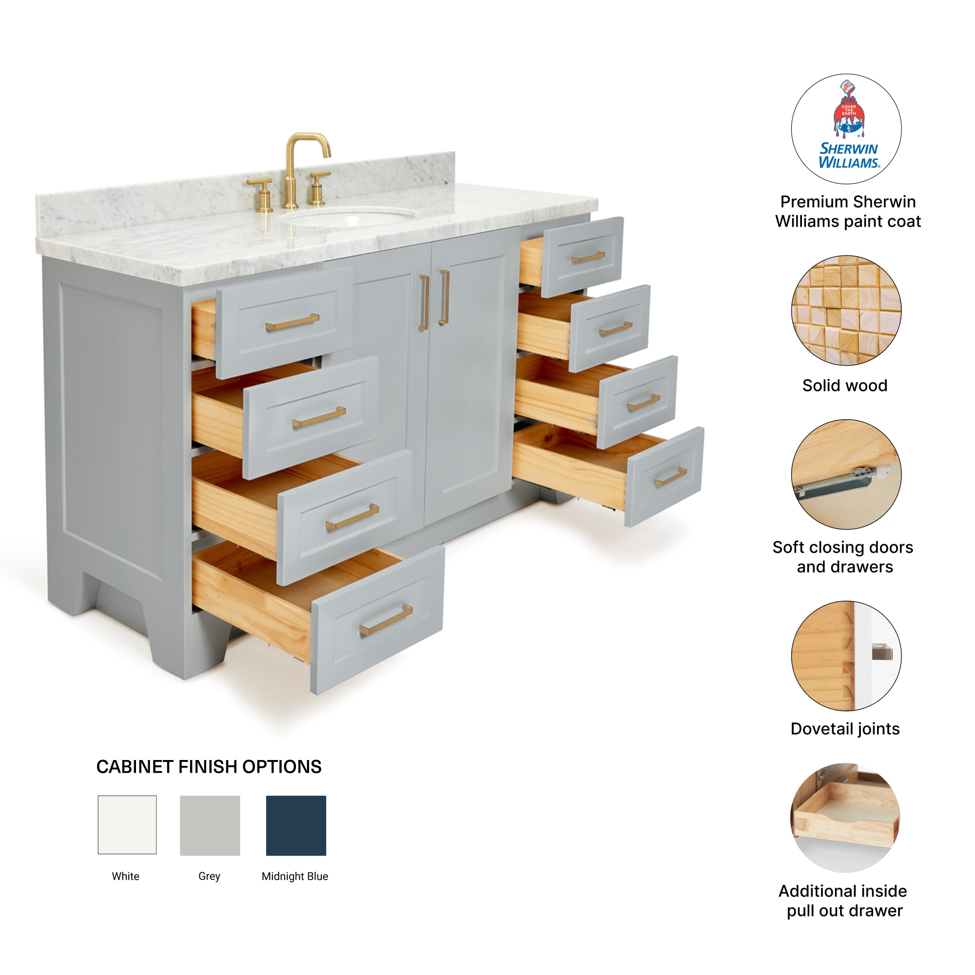 ARIEL Q061SCWOVOGRY Bath-Vanity-Combo - View #4