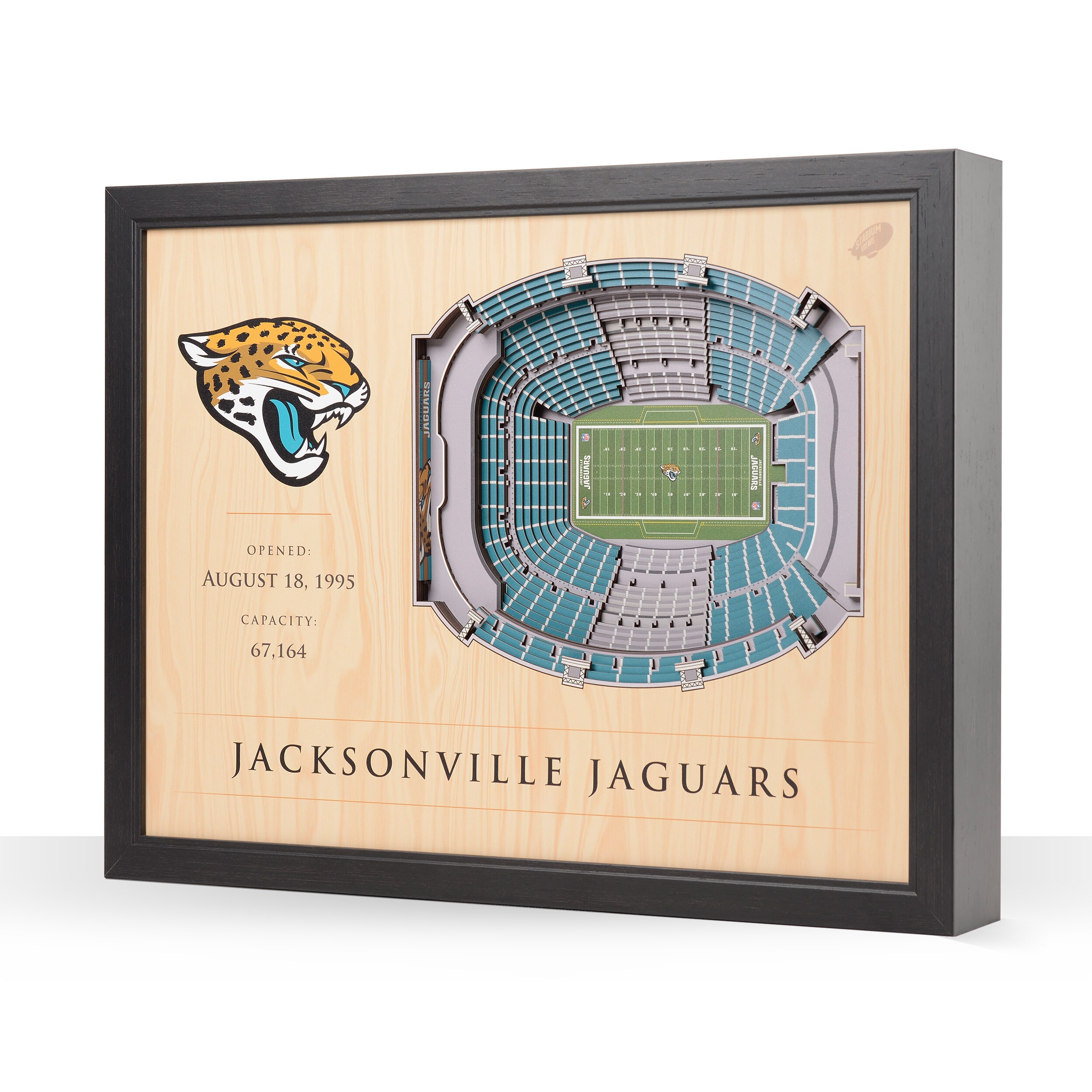 Jacksonville Jaguars 12'' Floral State Sign