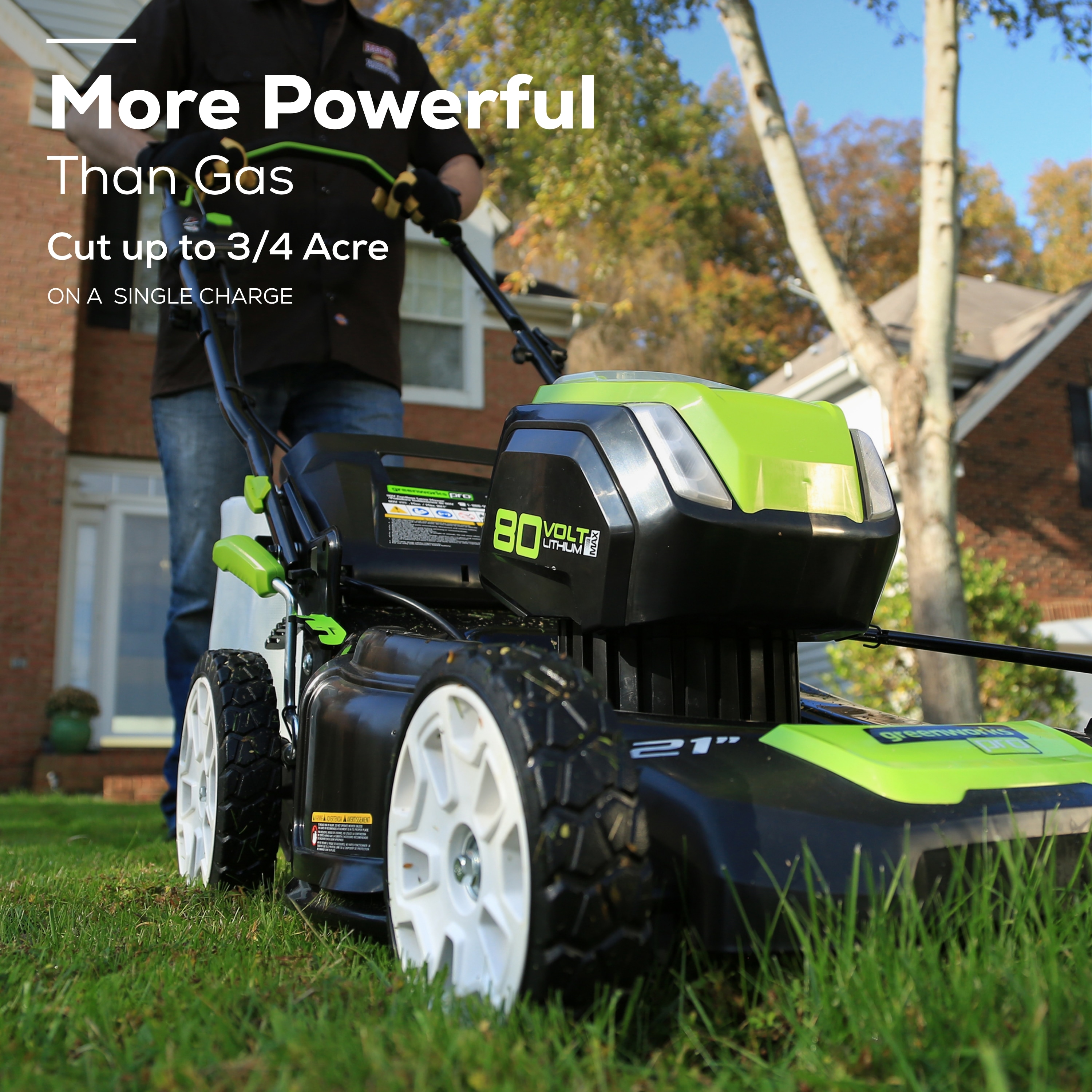 Greenworks 80-volt Max Brushless 21-in Self-propelled Cordless Lawn ...