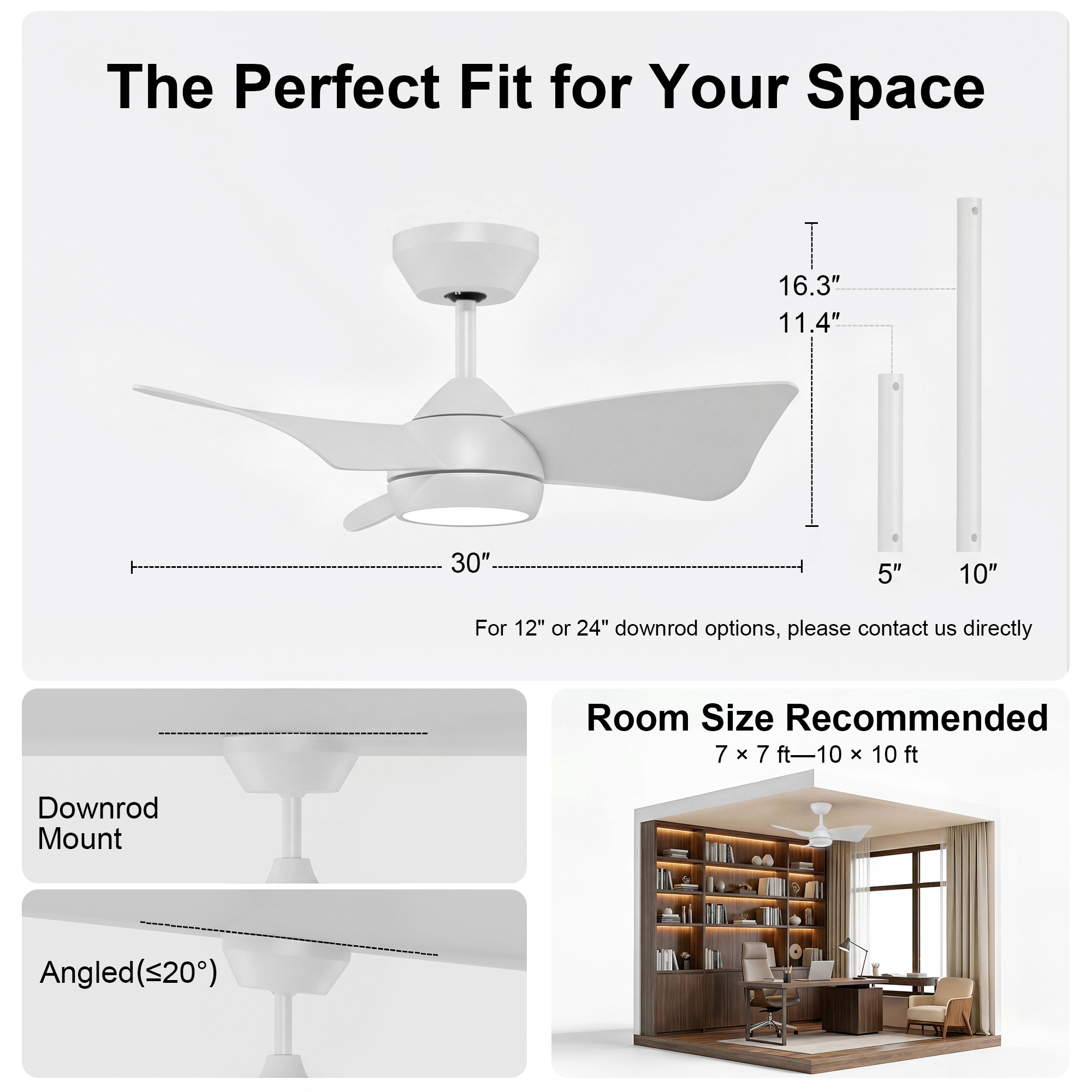 GreenEver CFL-0006-WH Ceiling-Fans - View #4
