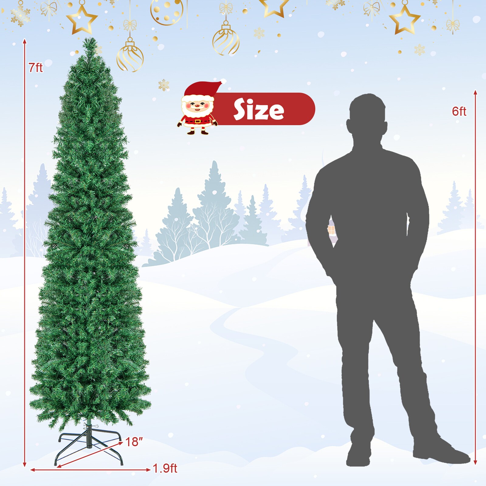 WELLFOR CM-HJY-23623 Artificial-Christmas-Trees - View #5