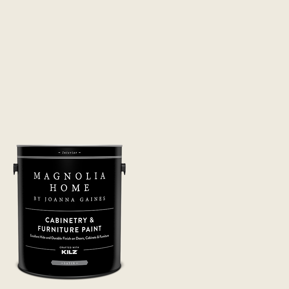 Magnolia Home Magnolia Home by Joanna Gaines Satin Silos White MAG040  Tintable Cabinet and Furniture Paint Enamel (1-Gallon) in the Cabinet &  Furniture Paint department at