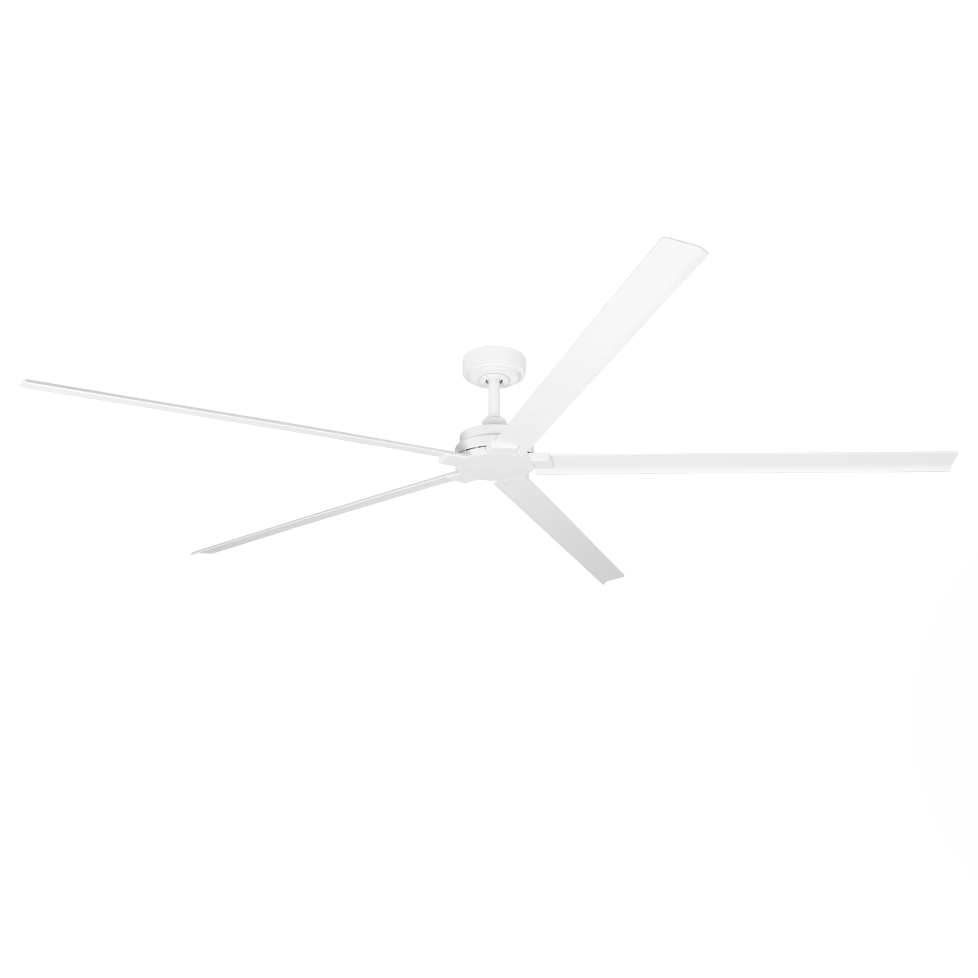 Parrot Uncle F8006WH 84-in Matte White with White Blades Ceiling Fan Without Light - Remote Included ( 5 -Blade )