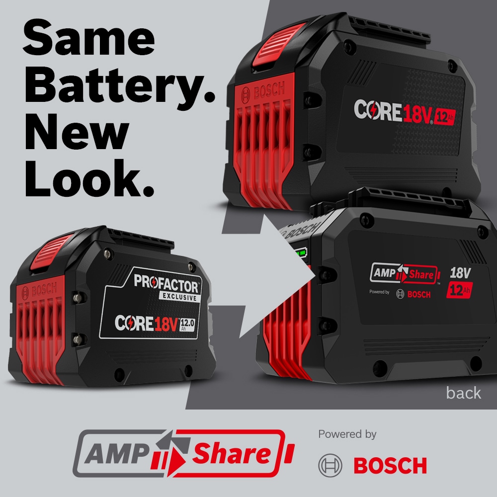 Bosch PROFACTOR 18-V department Battery 12 Batteries Lithium Amp-Hour; the Tool Power at & Chargers in