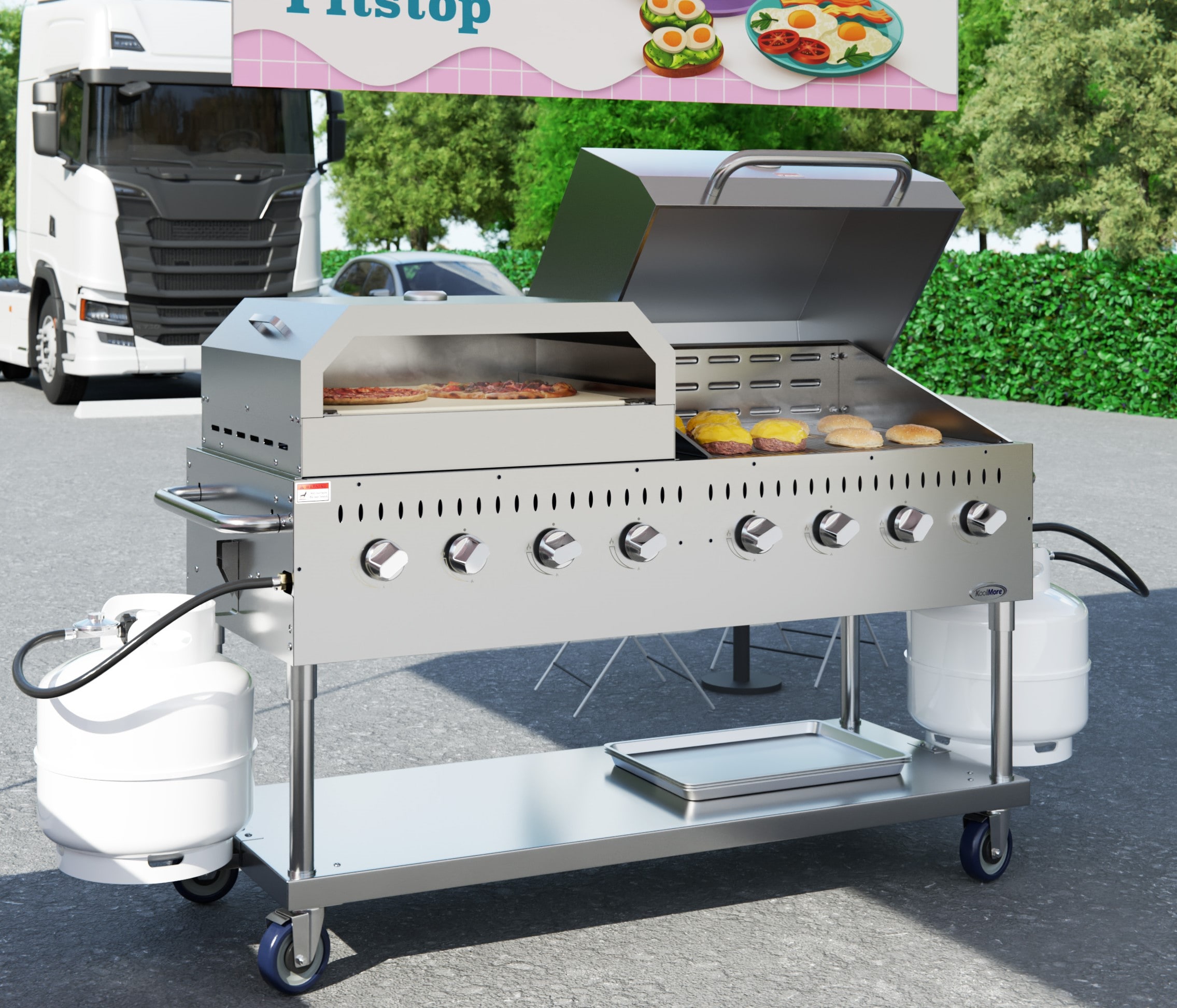 KoolMore LOW-CGKIT6-D30P30 Gas-Grill - View #4