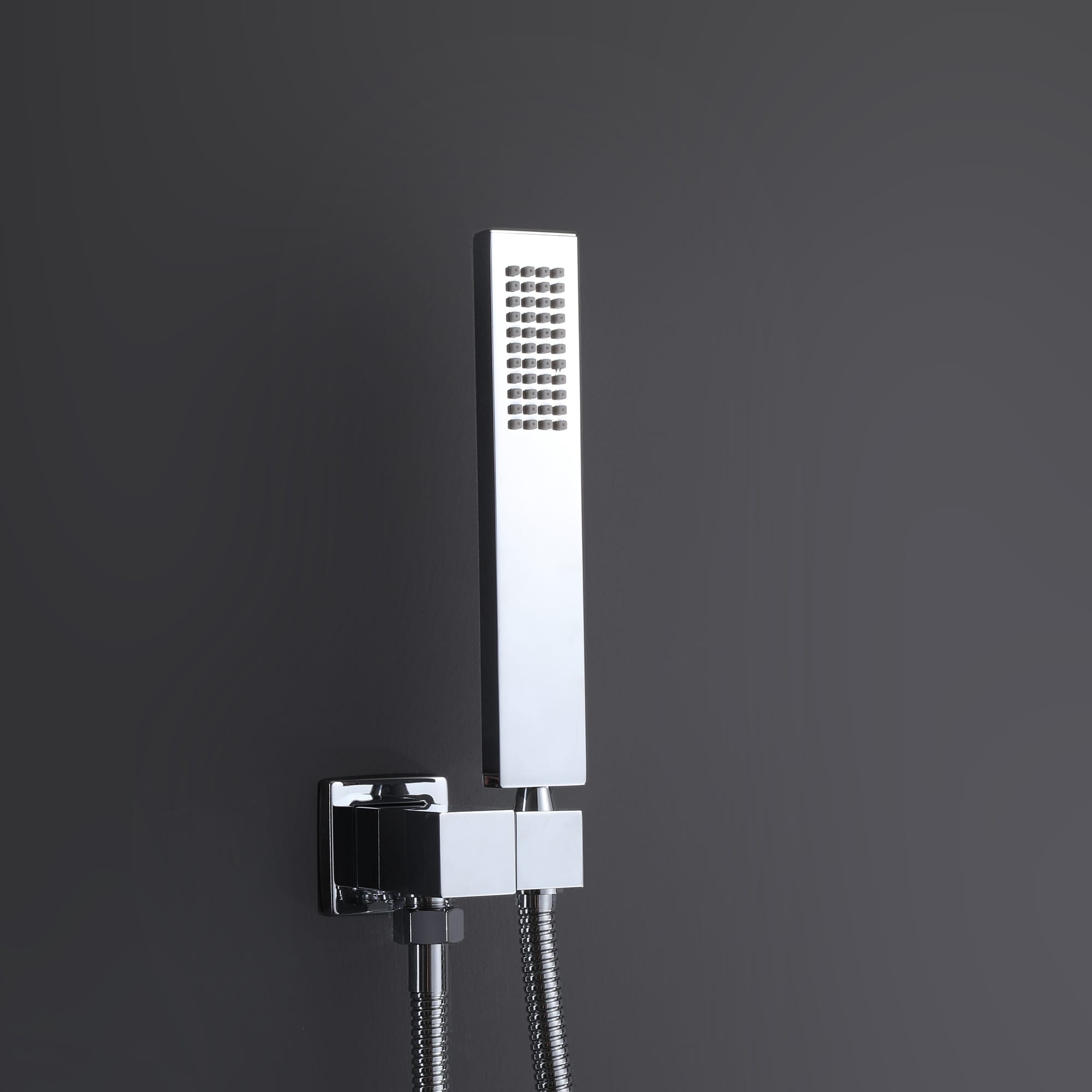 Nestfair KPS85028C Chrome 1-handle Multi-head 8-in Square Shower Faucet with Valve