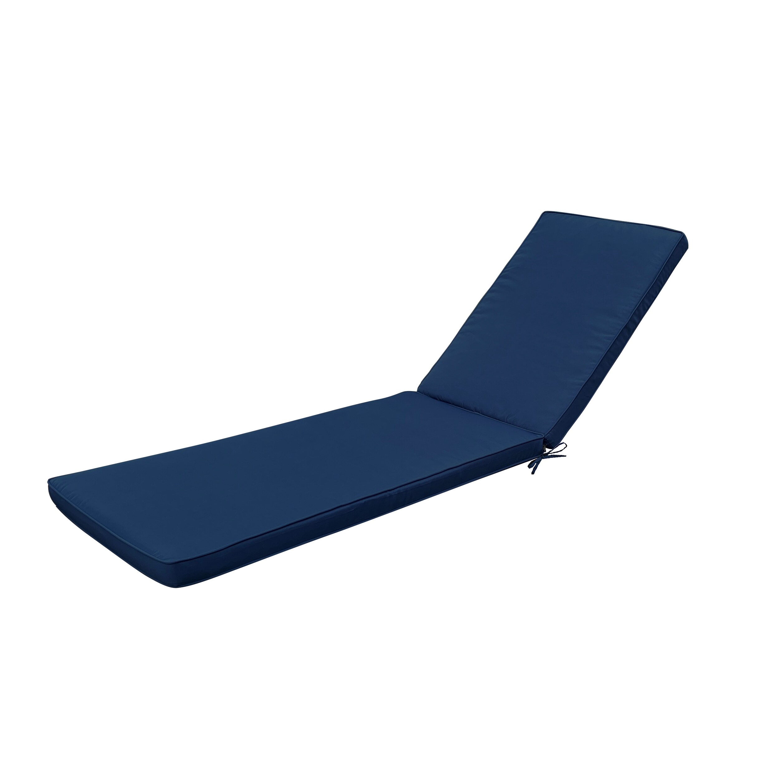 BABOOM BOM-9103836-OR Patio Funiture Seat Cushion Chaise Lounge Cushion 42.9-in x 22.05-in 2 -Piece Blue striped Patio chaise lounge chair cushion