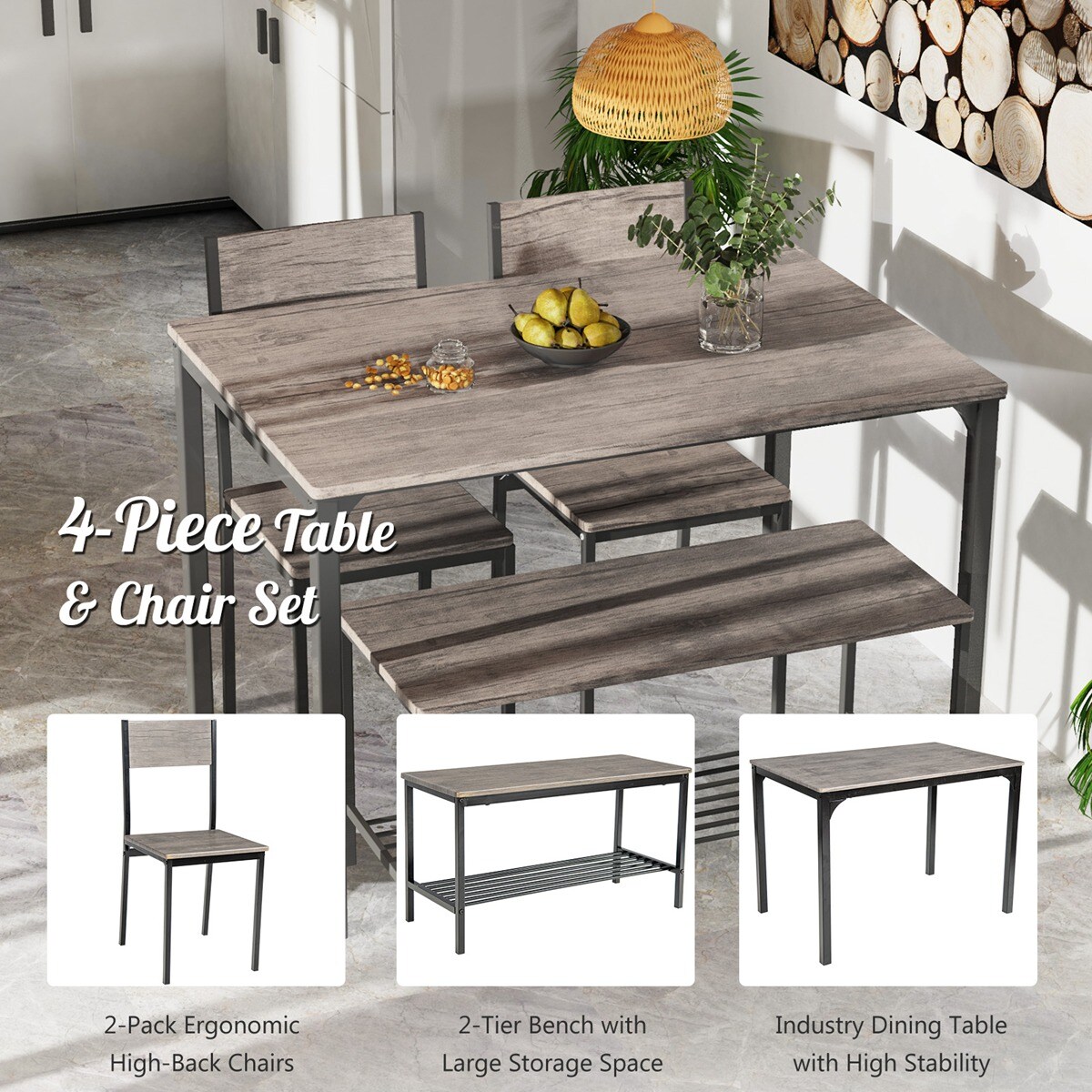 Costway JV10180GR Dining-Sets - View #8