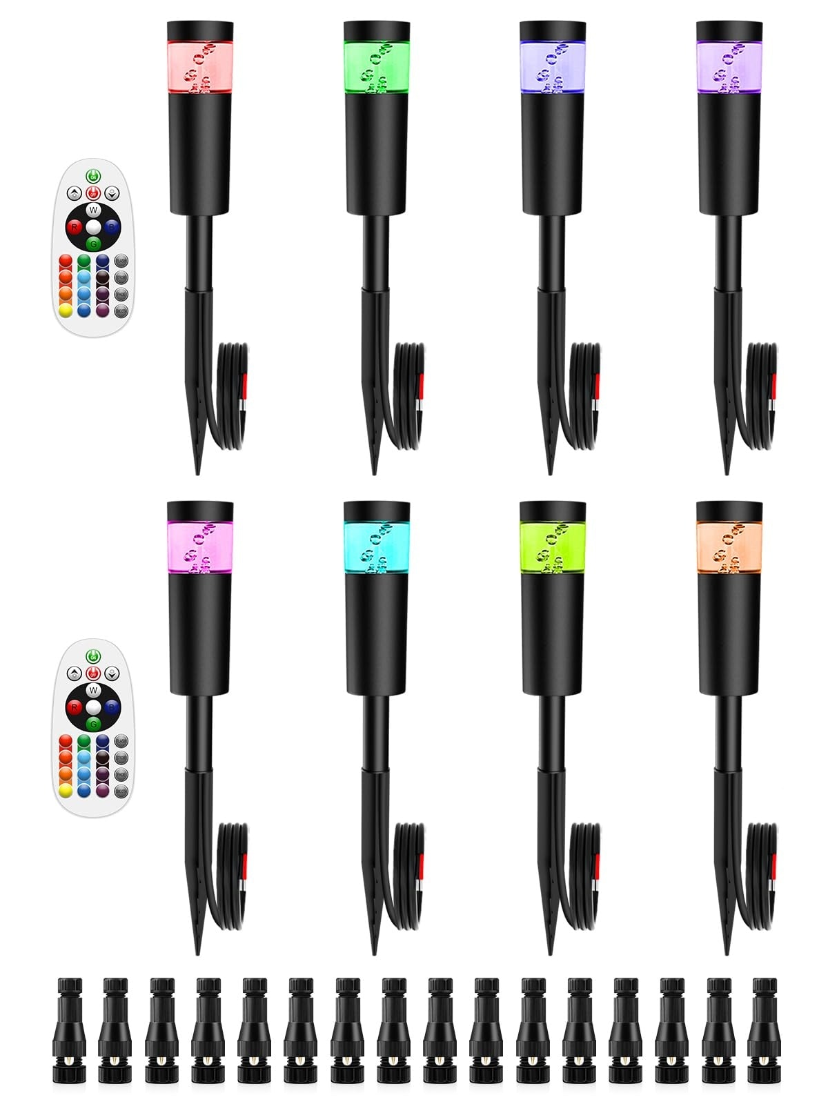 AOIZGMY 5W RGBW Low Voltage Landscape Pathway Lights 12V Outdoor Color ...