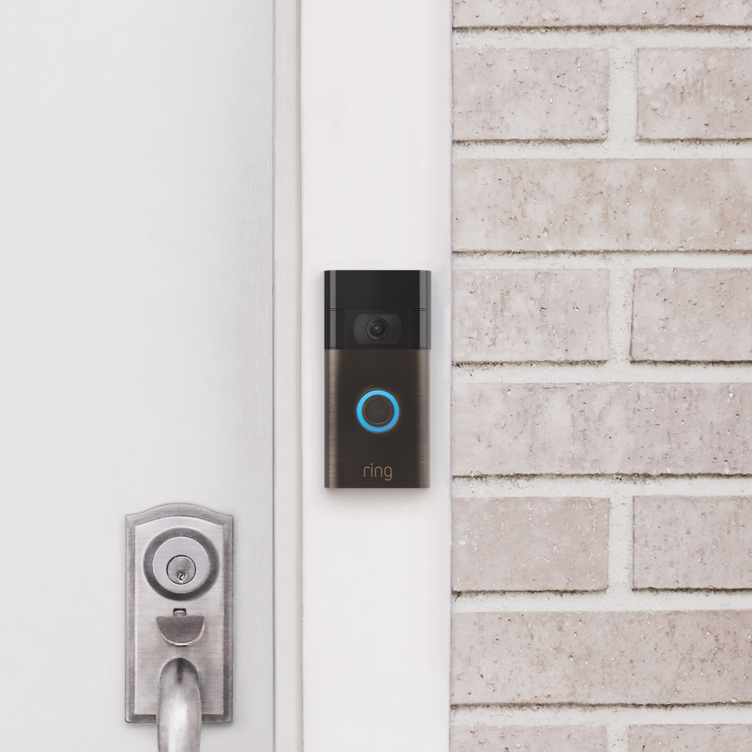 Ring Video Doorbell - Smart Wireless WiFi Doorbell Camera with Built-in  Battery, 2-Way Talk, Night Vision, Venetian Bronze in the Video Doorbells  department at