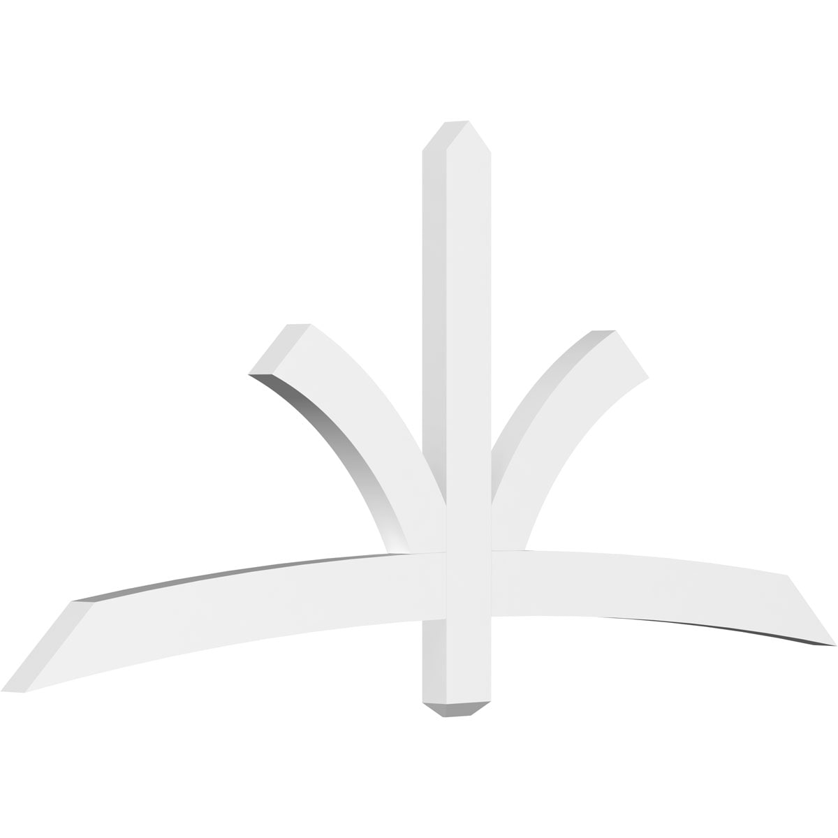 Ekena Millwork GBP072X33X0204DAV00 Davenport White PVC Gable bracket