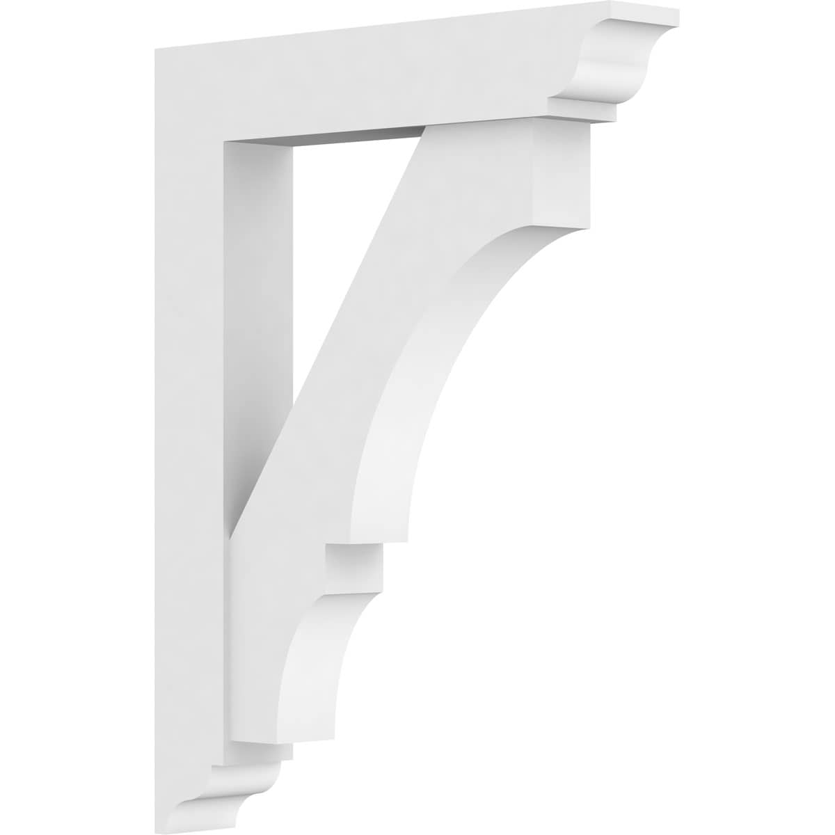 Ekena Millwork BKTP03X18X24BOA01 Standard Balboa 3-in x 18-in x 24-in White PVC Standard bracket