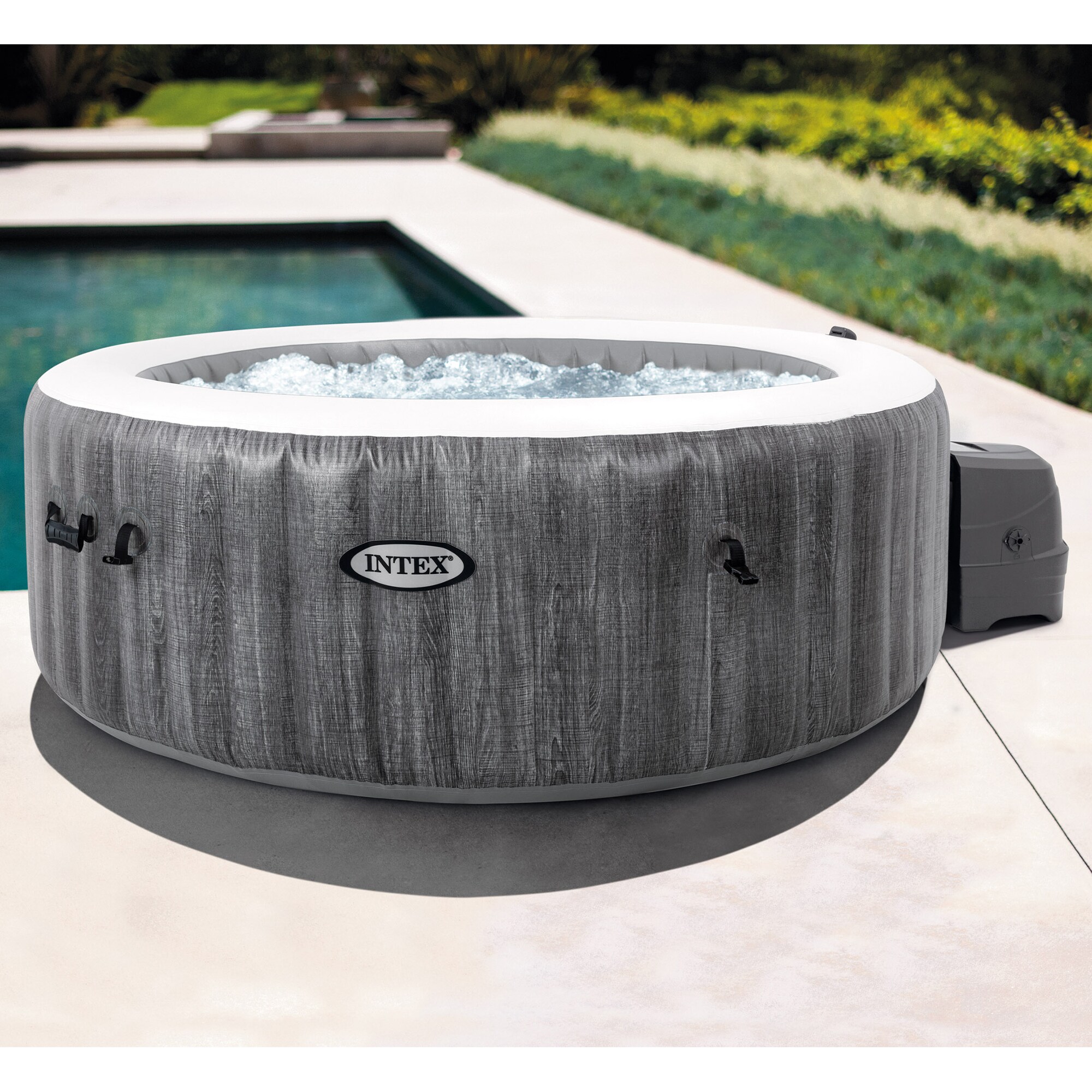 Intex 6-Person Inflatable Round Hot Tub in the Hot Tubs & Spas