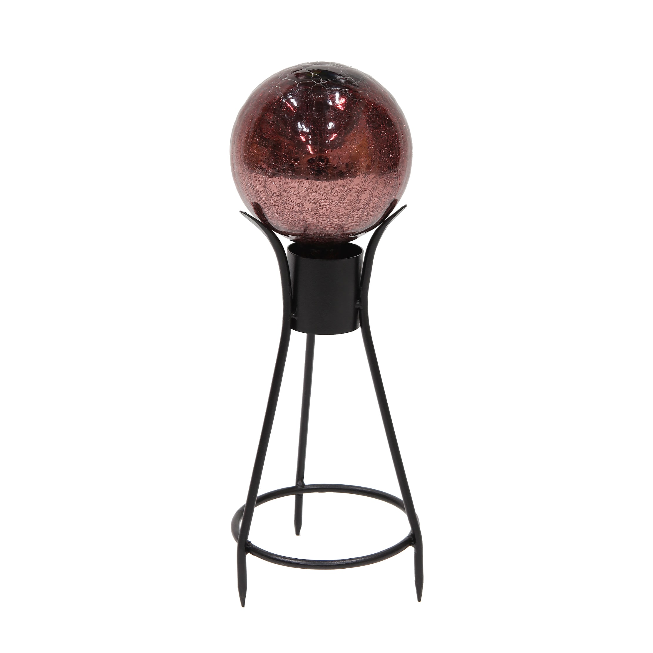 Minuteman International G6-PL-14S 6-Inches Diameter Purple Blown Glass Gazing Ball and Stand