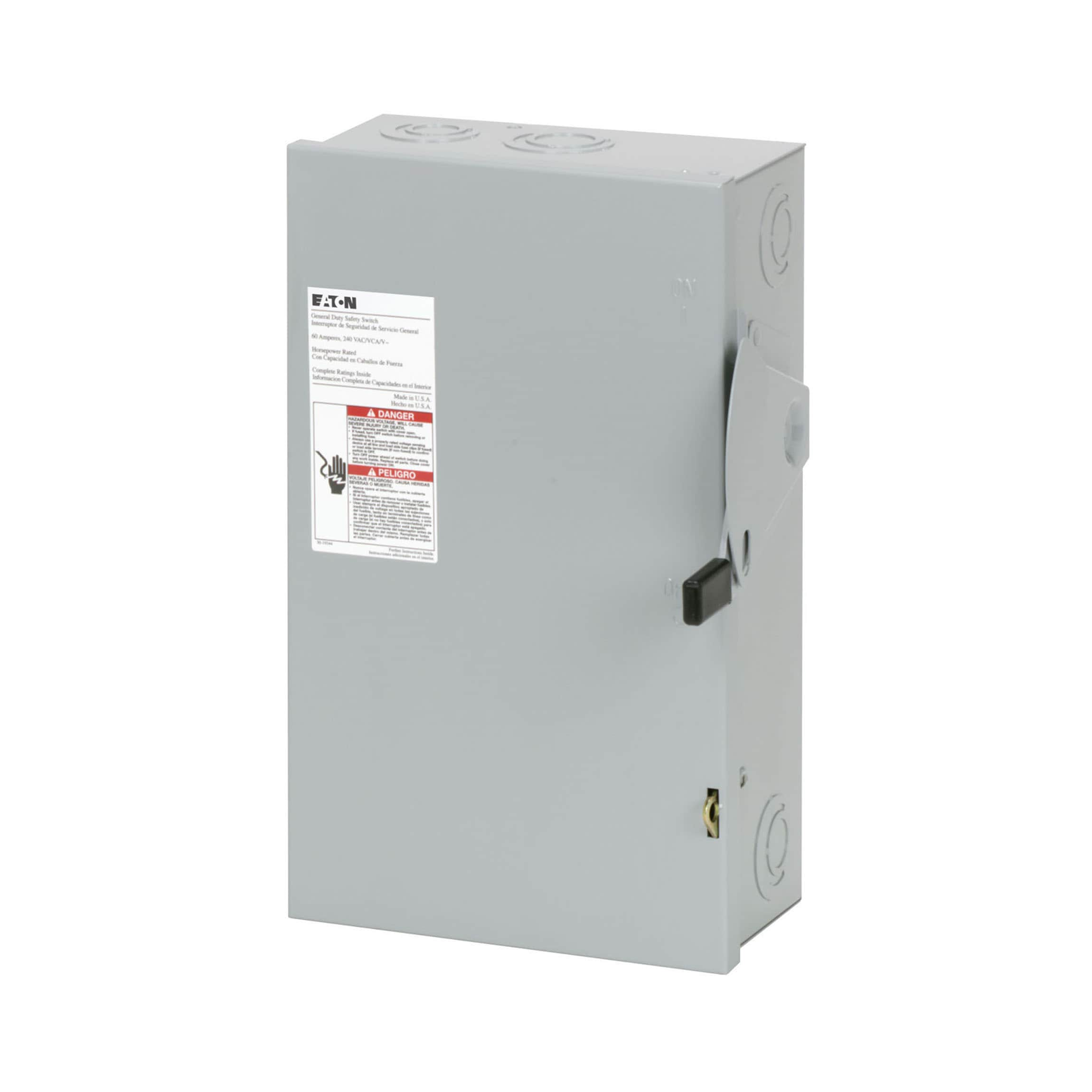 Eaton 60-Amp Fusible Metallic Safety Switch in the Electrical ...