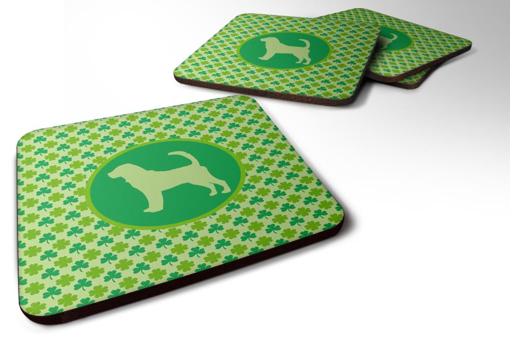 Caroline's Treasures Set of 4 Bloodhound Lucky Shamrock Foam Coasters - Square  Coaster Set, Dishwasher Safe, Heat Resistant - Perfect for Any Occasion in  the Serveware Accessories department at