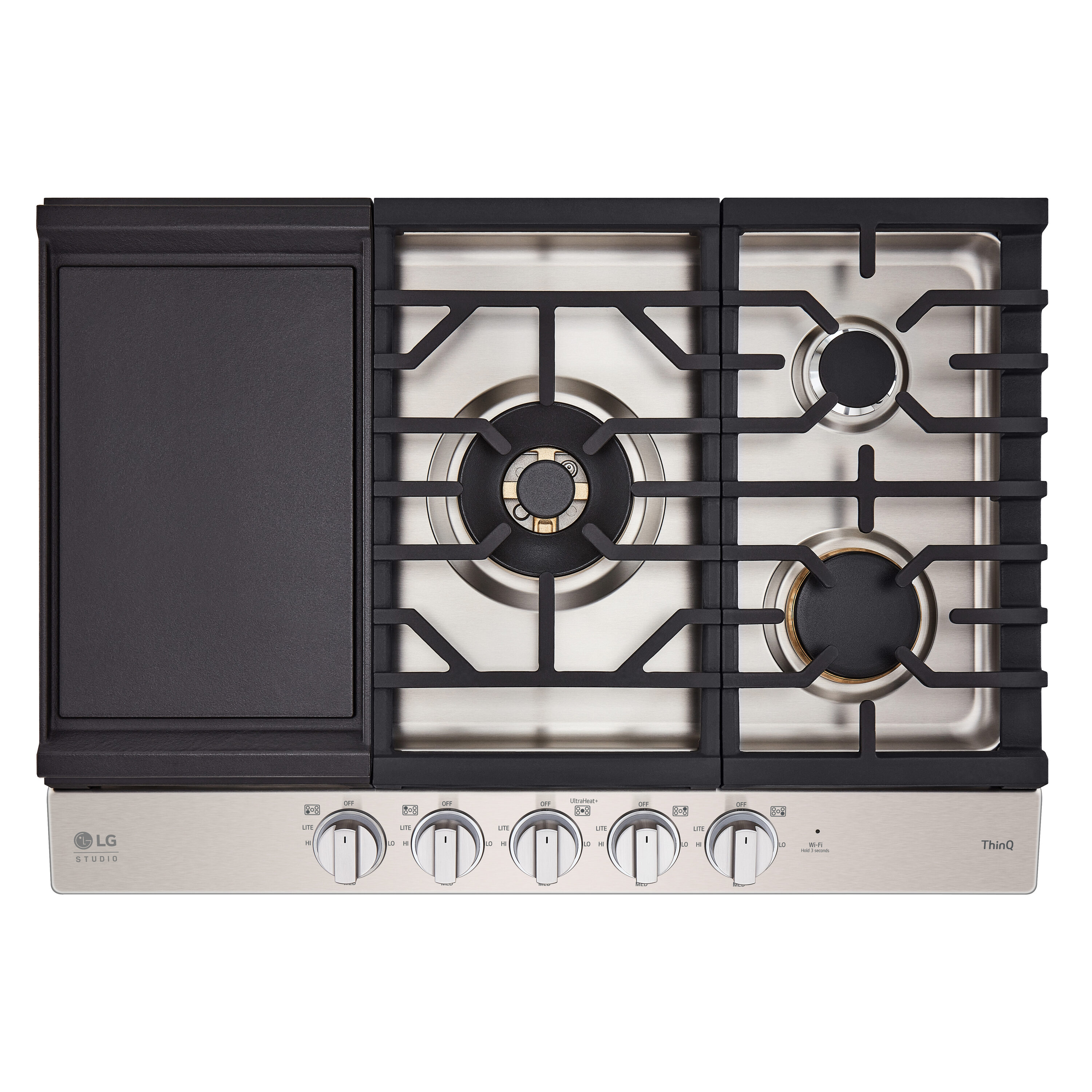 LG STUDIO 30-in 5 Burners Stainless Steel Gas Cooktop in the Gas Cooktops  department at