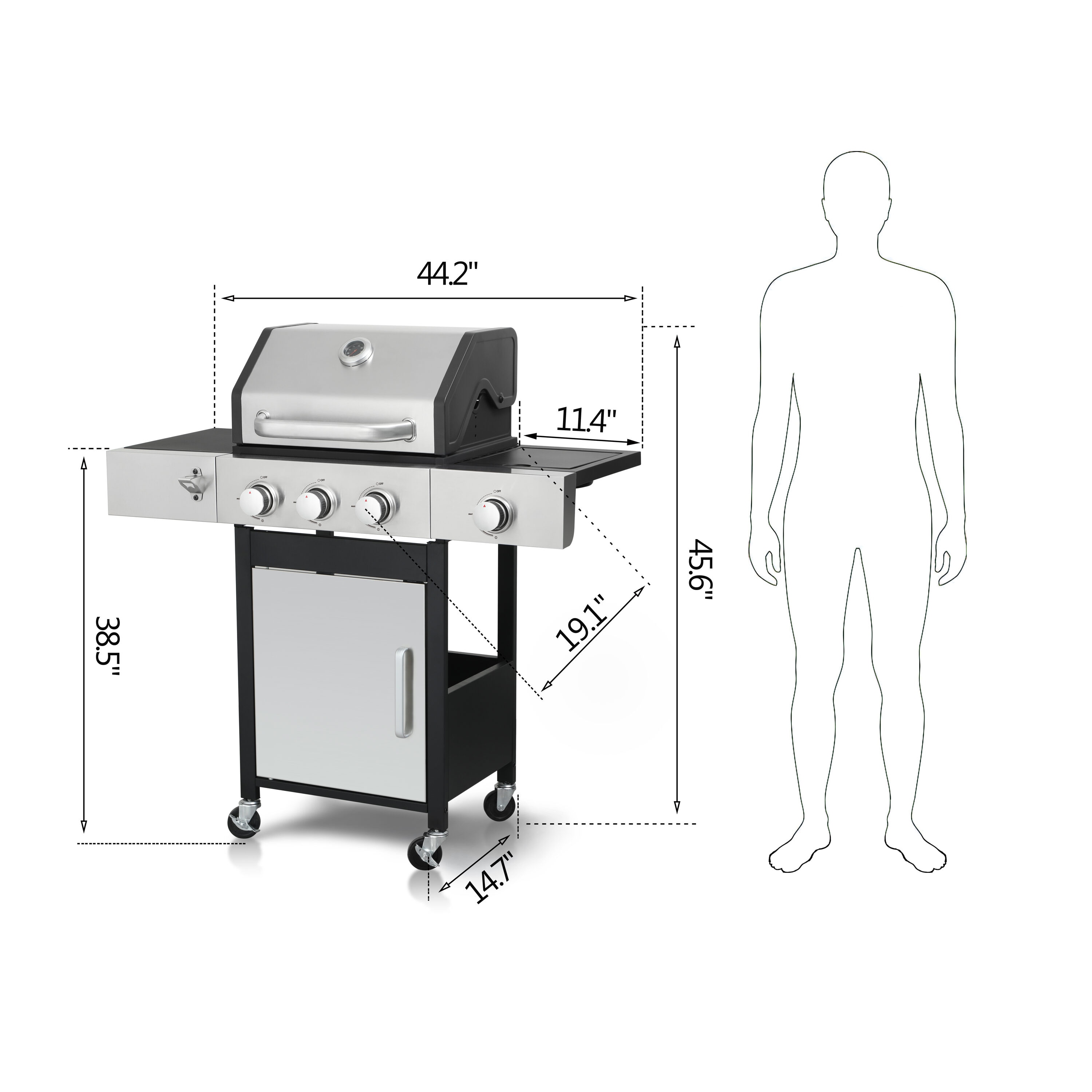 Siavonce XHP208382 Gas-Grill - View #3
