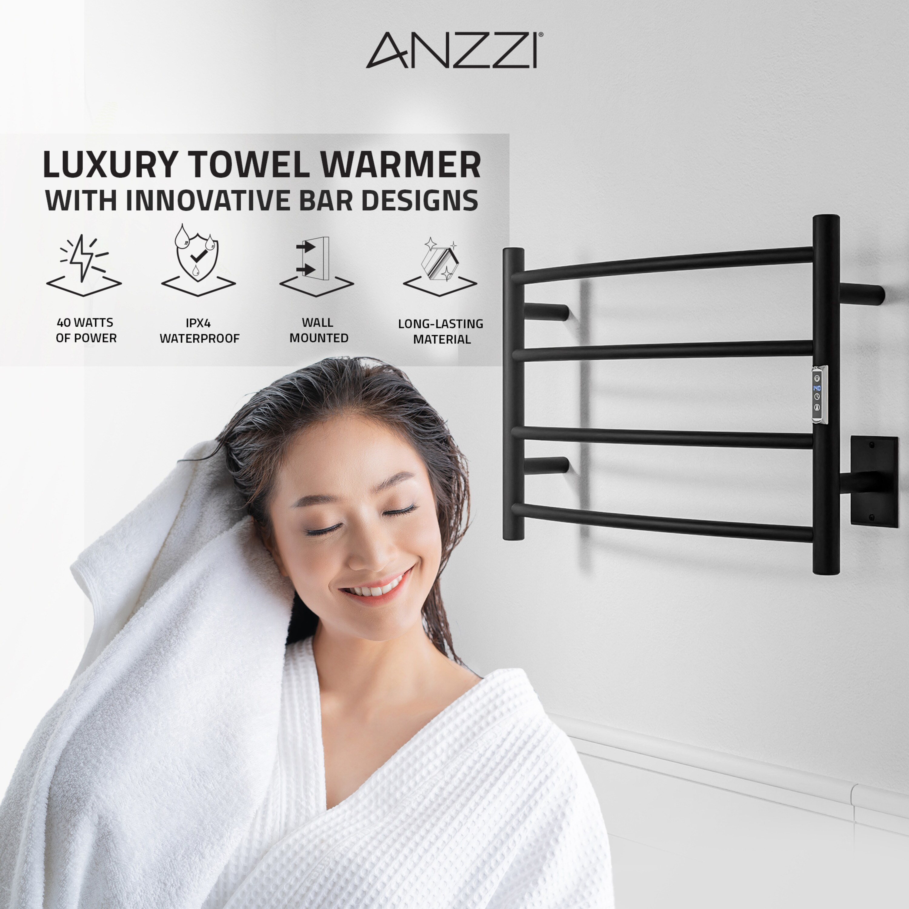 ANZZI TW-AZ018MBK Towel-Warmers - View #7