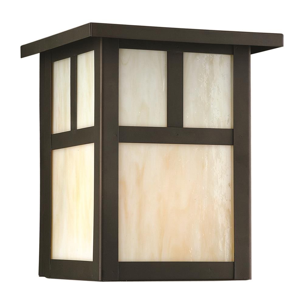 Forte Lighting 1069-01-14 Glenn 1 -Light 7.25-in H Satin Bronze Hardwired Outdoor Wall Light