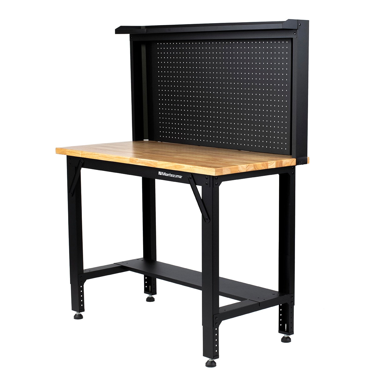 Montezuma MWB482454B 42-Inches L x 29-Inches H Black Wood Adjustable Height Work Bench