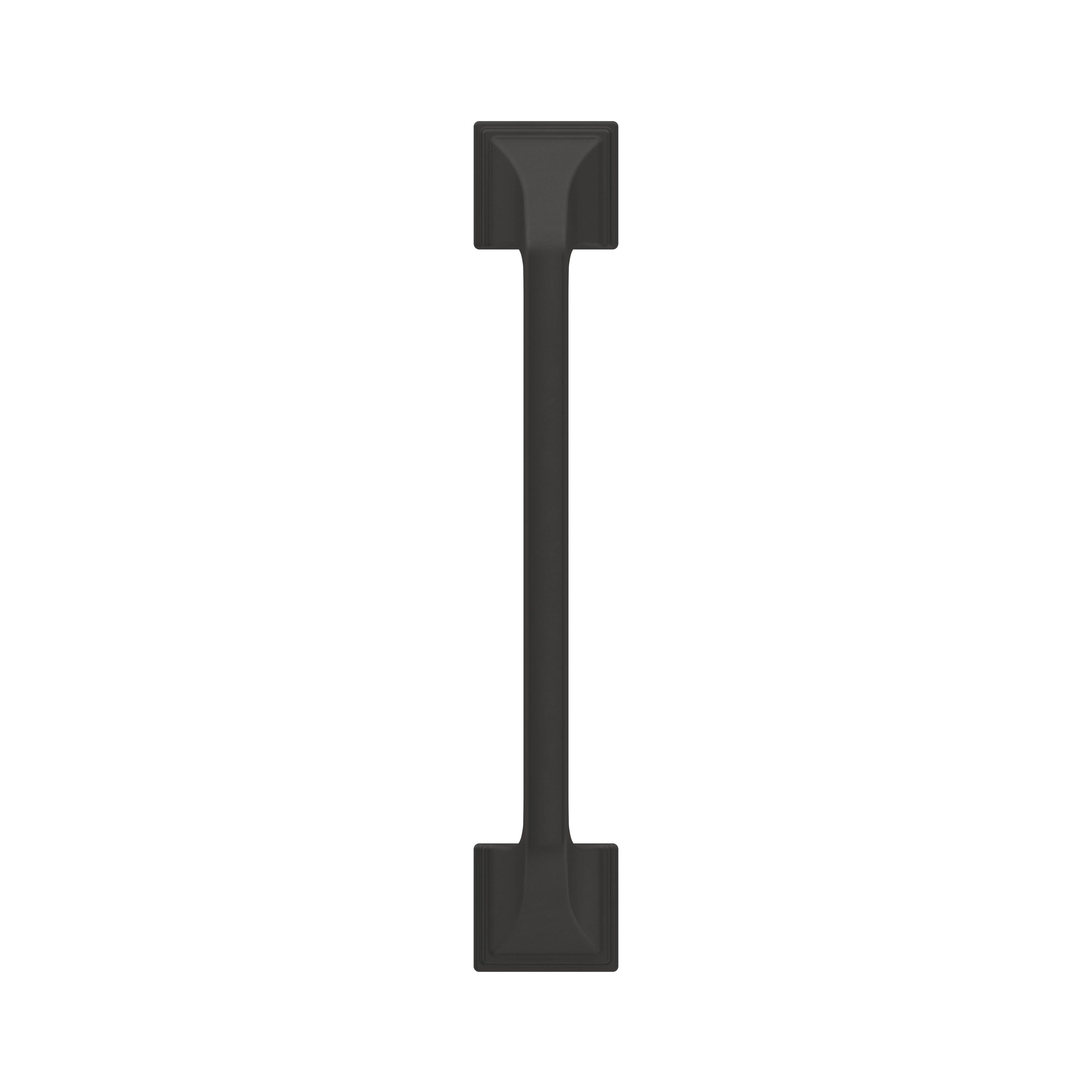 Matte Black 5-1/16 inch Modern Cabinet Pull with Mounting Hardware