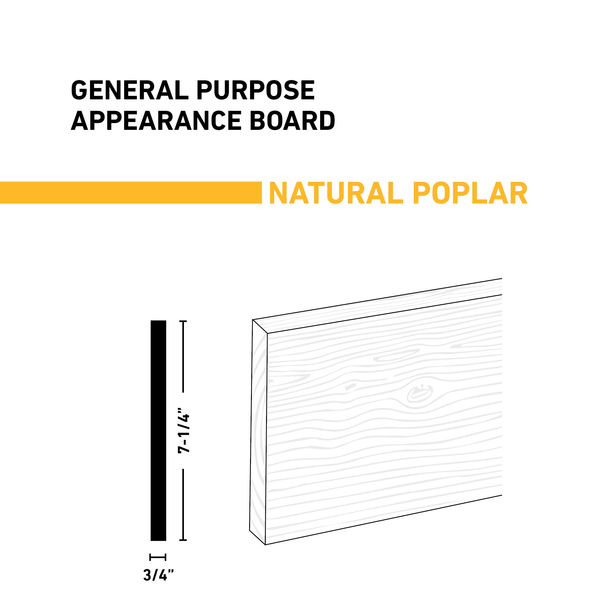 Ornamental Mouldings BRDNAT 1X8X2POPR Appearance-Boards - View #2