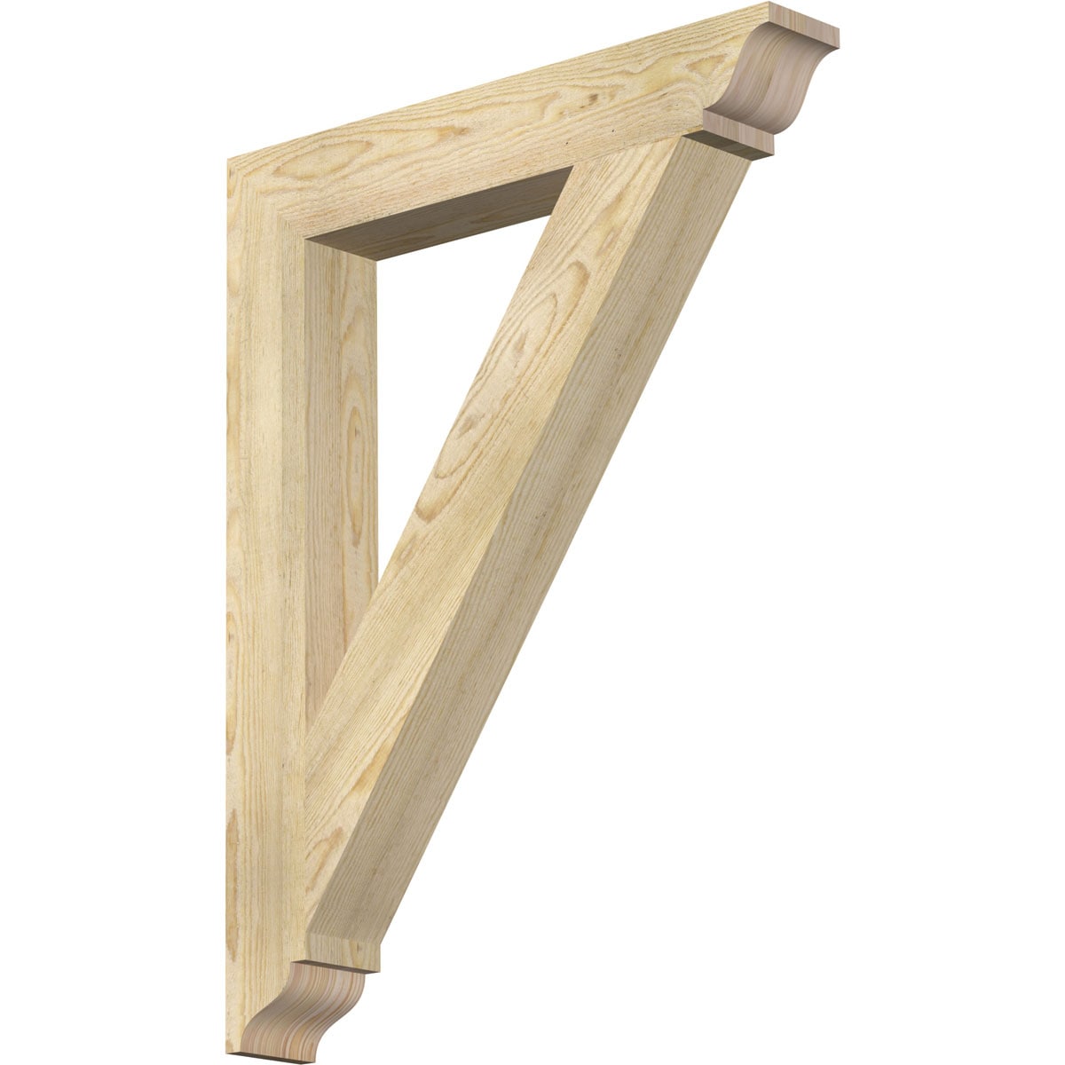 Ekena Millwork BKT04X26X34TRA01RDF Traditional traditional rough sawn 4-in x 26-in x 34-in Douglas fir Brown Wood Standard bracket