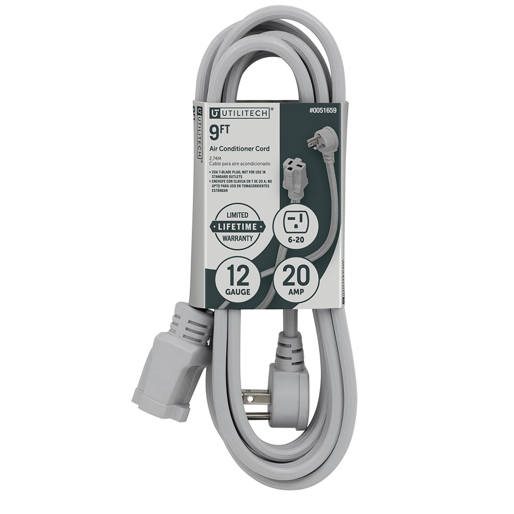 Gray 20-Foot Woods 990547 16/2 SVT Small Appliance Extension Cord