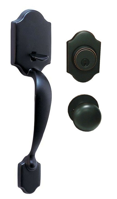 Gatehouse HCX7F1B Springfield Antique Bronze Single-Cylinder Keyed Entry Door Handleset with Knob