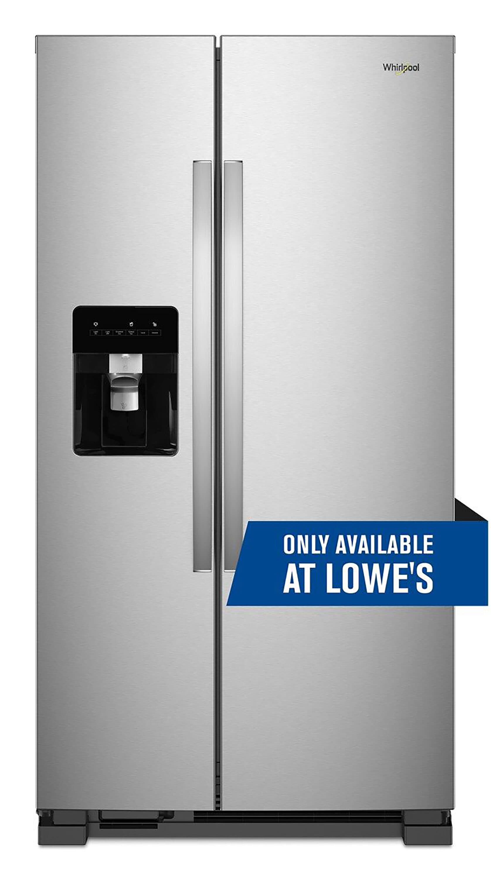 Whirlpool 24.6-cu ft Side-by-Side Refrigerator with Ice Maker (Fingerprint  Resistant Stainless Steel)