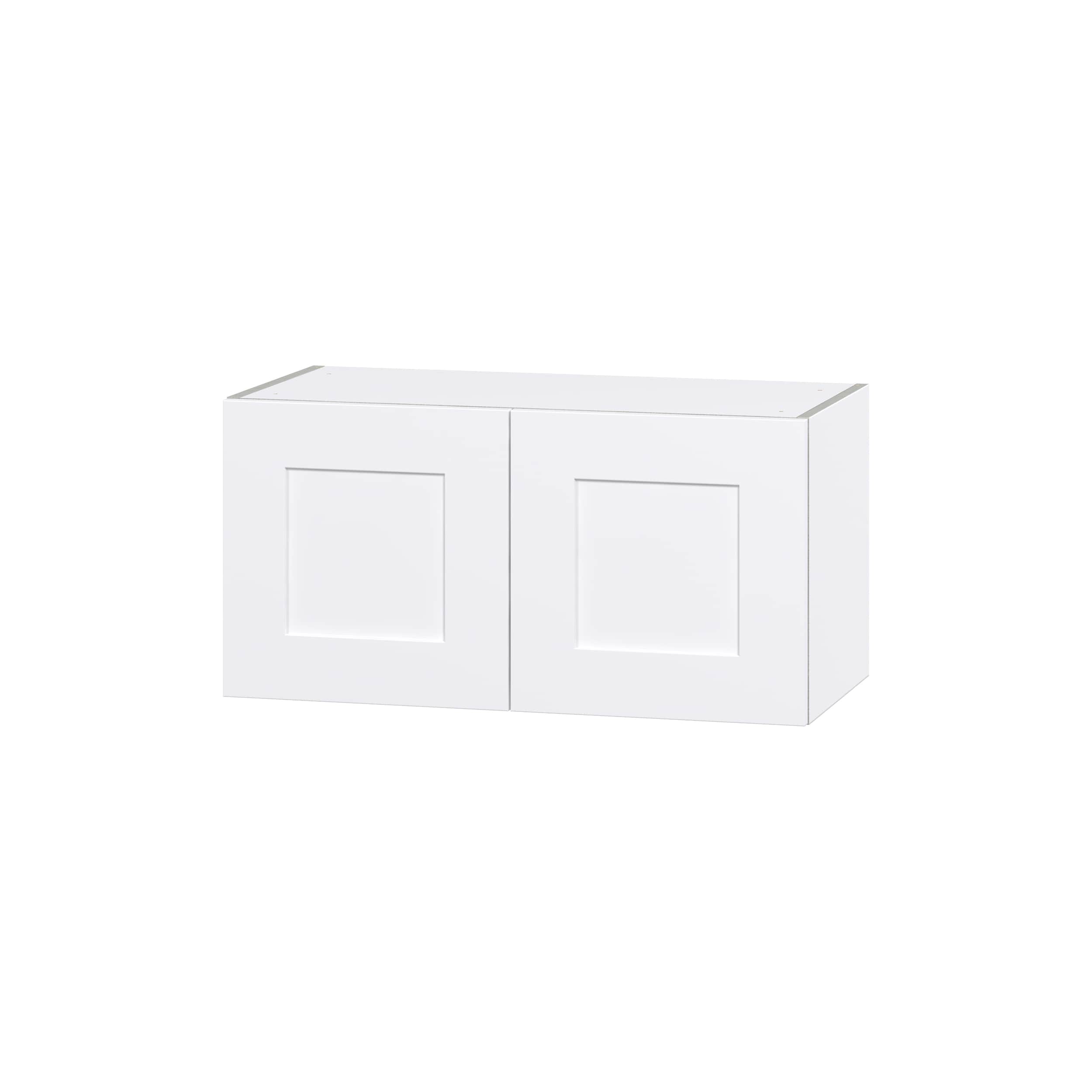 Hugo&Borg Jolie 30-in W x 15-in H x 14-in D Warm White Wall Fully Assembled Cabinet (Flat Panel Shaker Door Style)