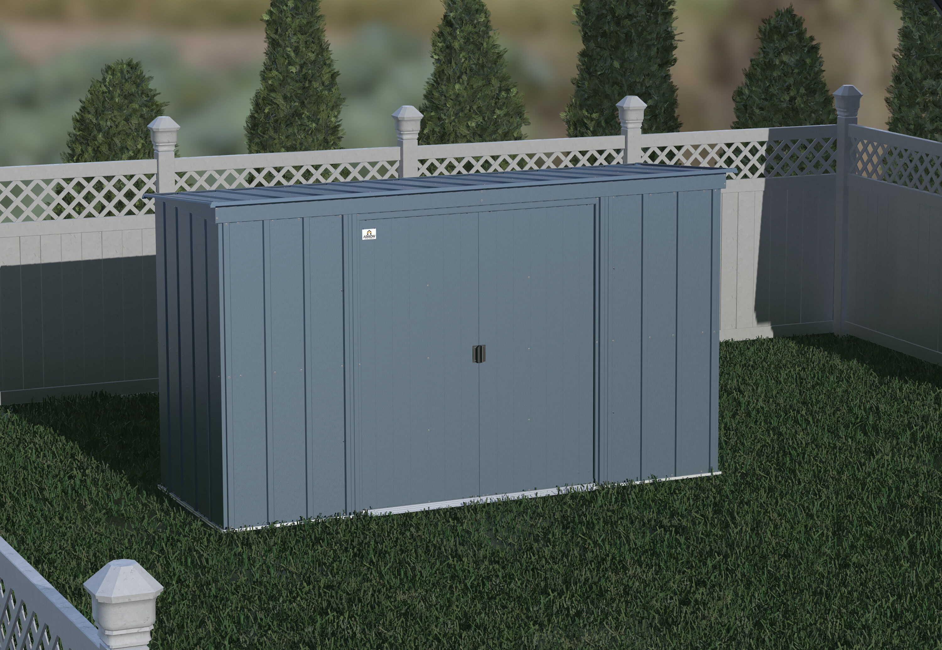 Arrow CLP104BG 10-ft x 4-ft Classic Galvanized steel Storage Shed