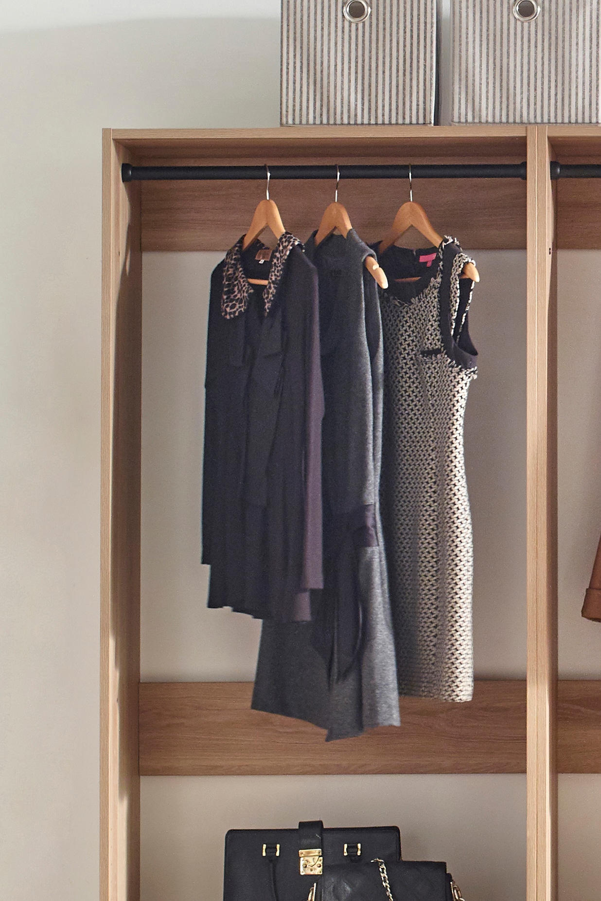 Klair Living PROSPER-BCE OAK Wood-Closet-Kits - View #2
