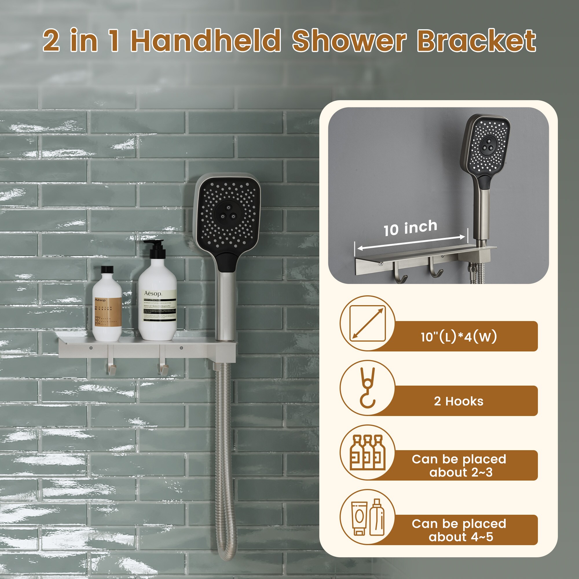 CASAINC MCS181-10BG Showerhead-Bar-Panels - View #9