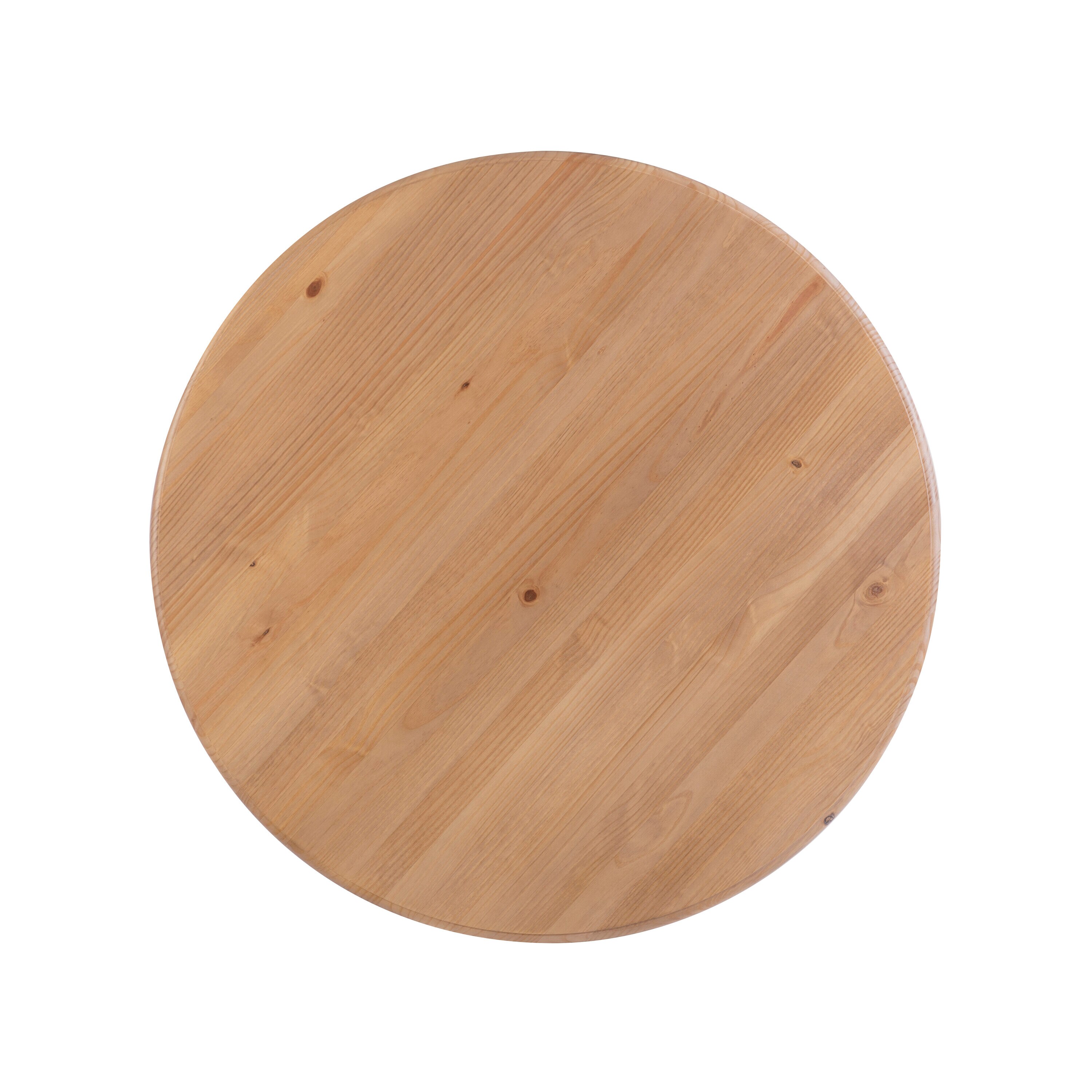 Linon Rustic Honey Round Traditional Dining Table, Wood with Honey Wood Pedestal Base 47.25-in L x 30.33-in H
