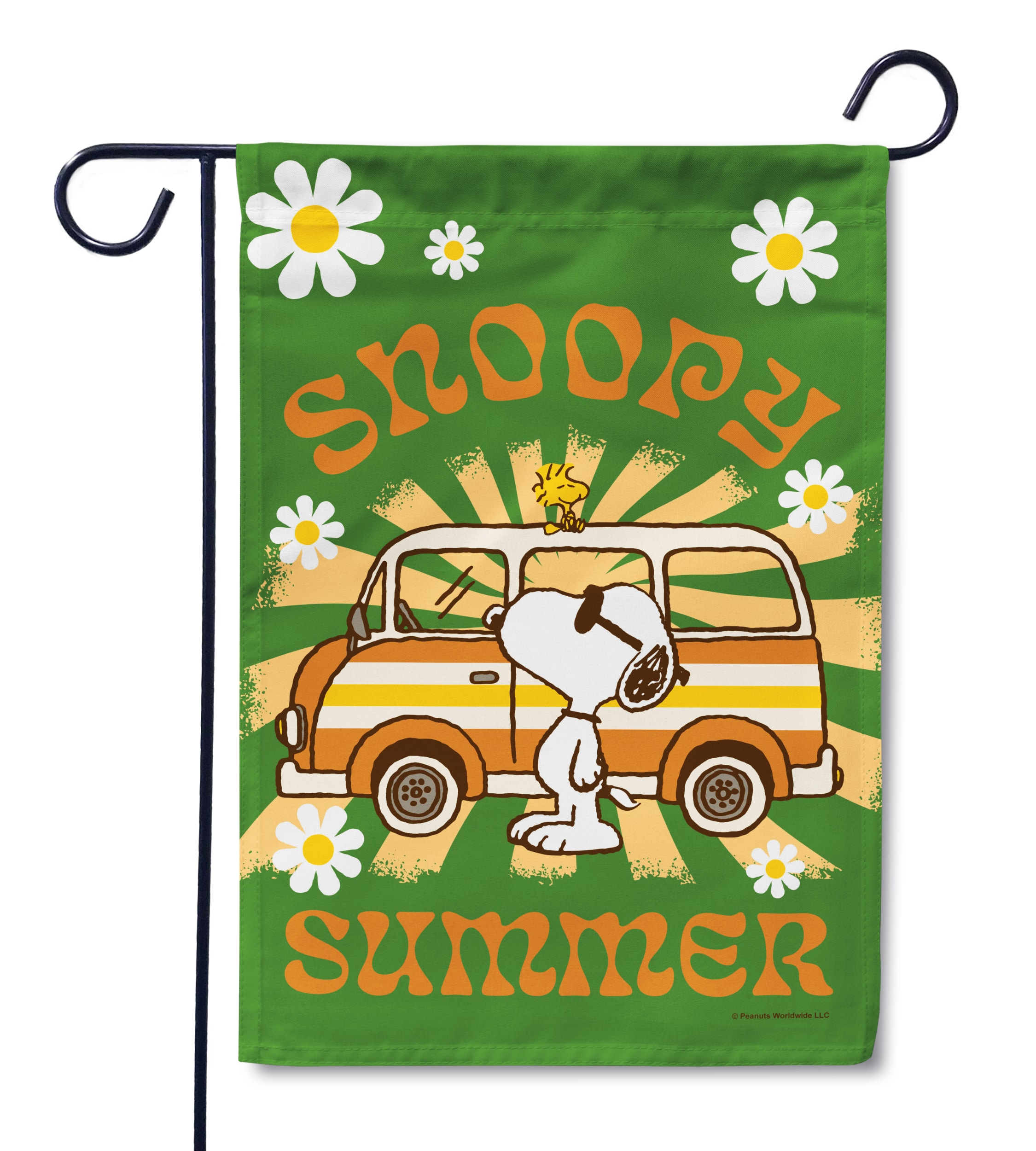 Peanuts Snoopy Summer Van 1.44-ft W x 2.91-ft H Summer Garden flag Kit