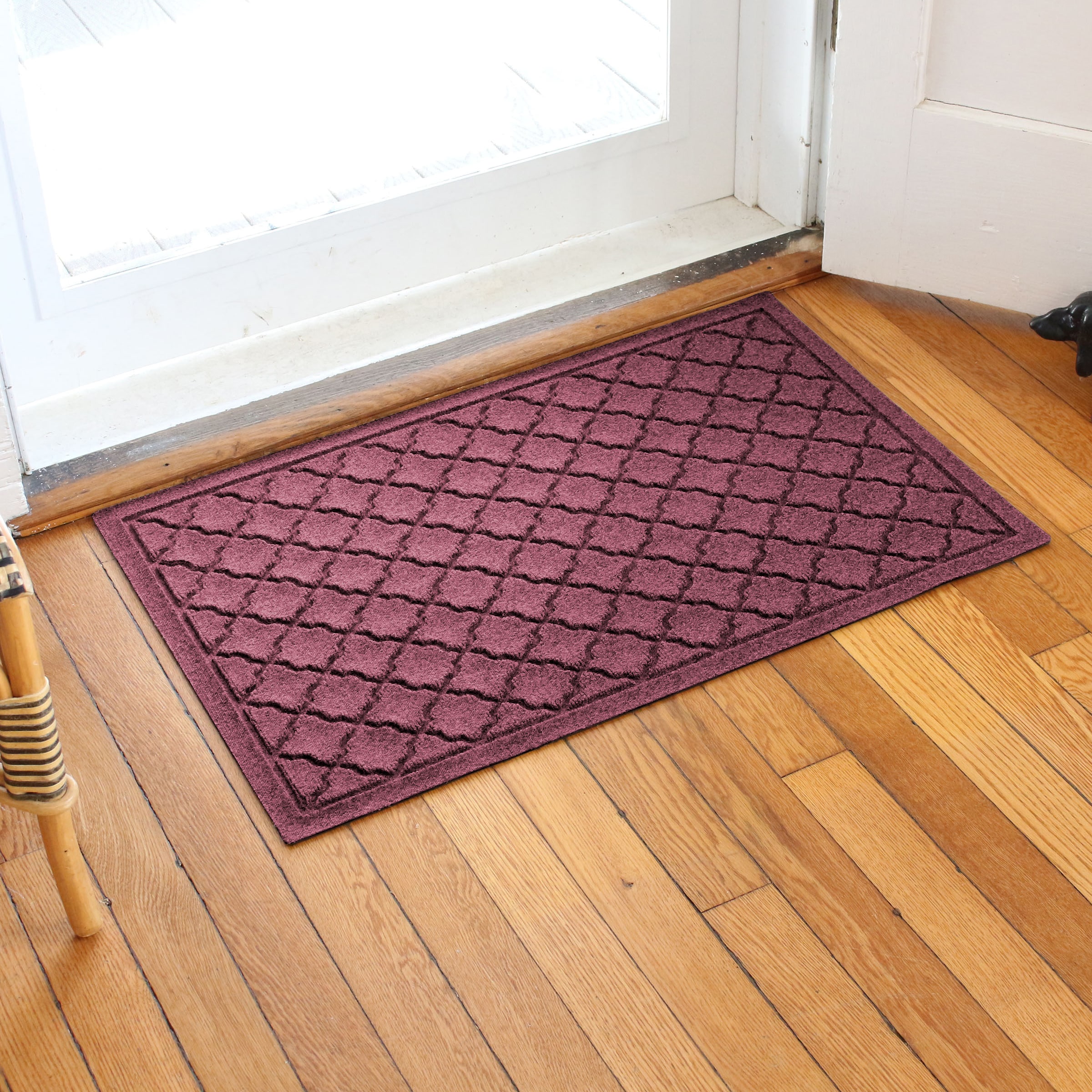WaterHog 20326600023 2-ft x 3-ft Bordeaux Polyester Rectangular Indoor or outdoor Decorative Door mat
