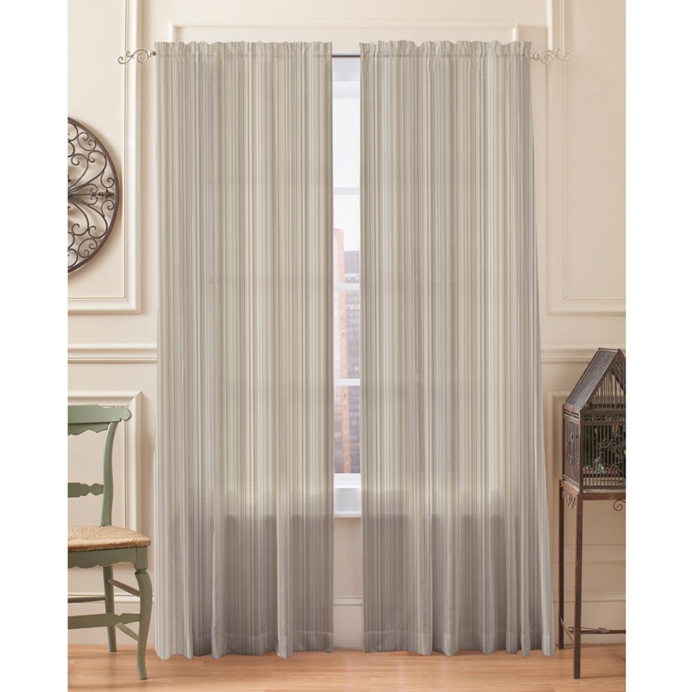 Springmaid 1638154 108-in Taupe Light Filtering Rod Pocket Single Curtain Panel
