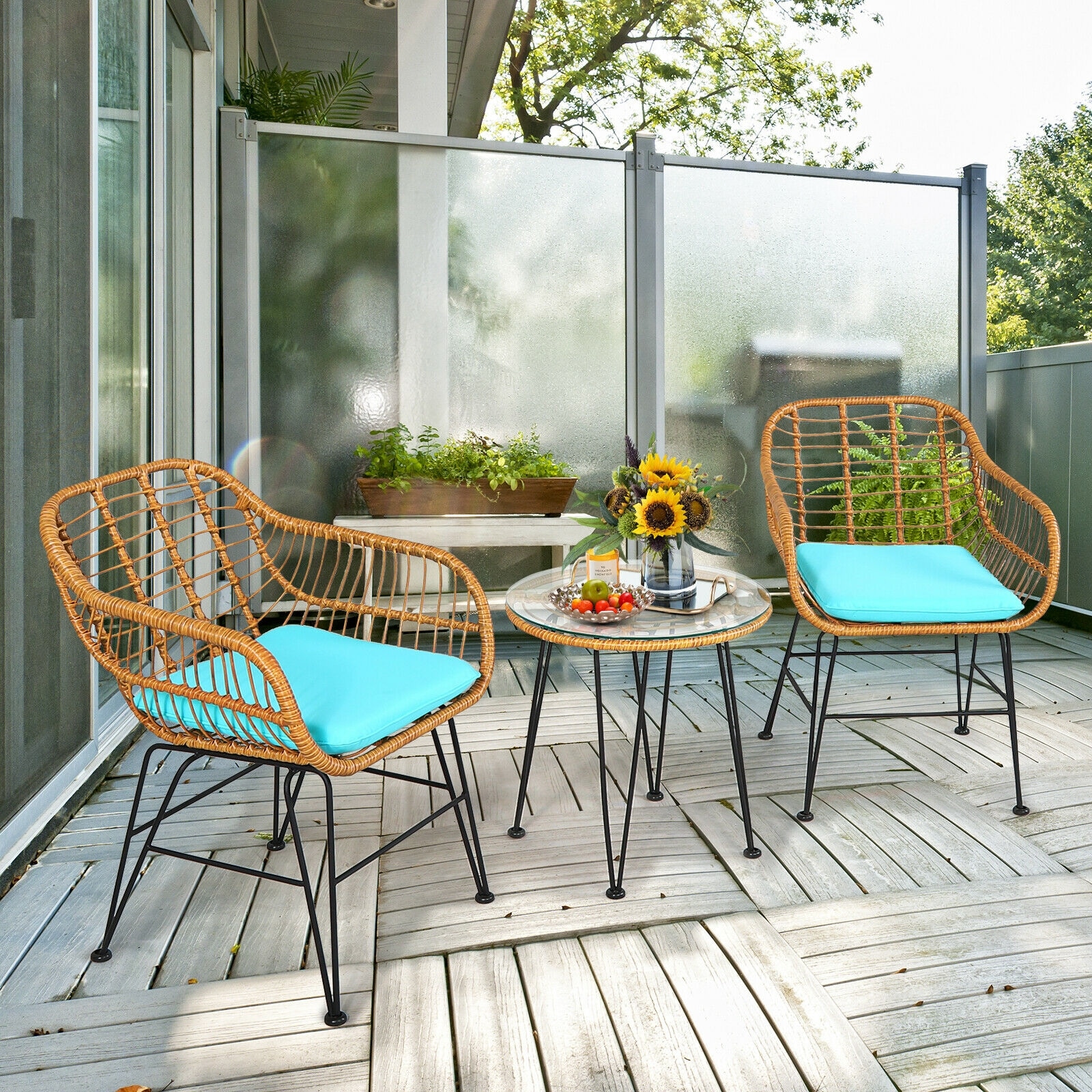Forclover HYFAS06TU Patio-Conversation-Sets - View #8