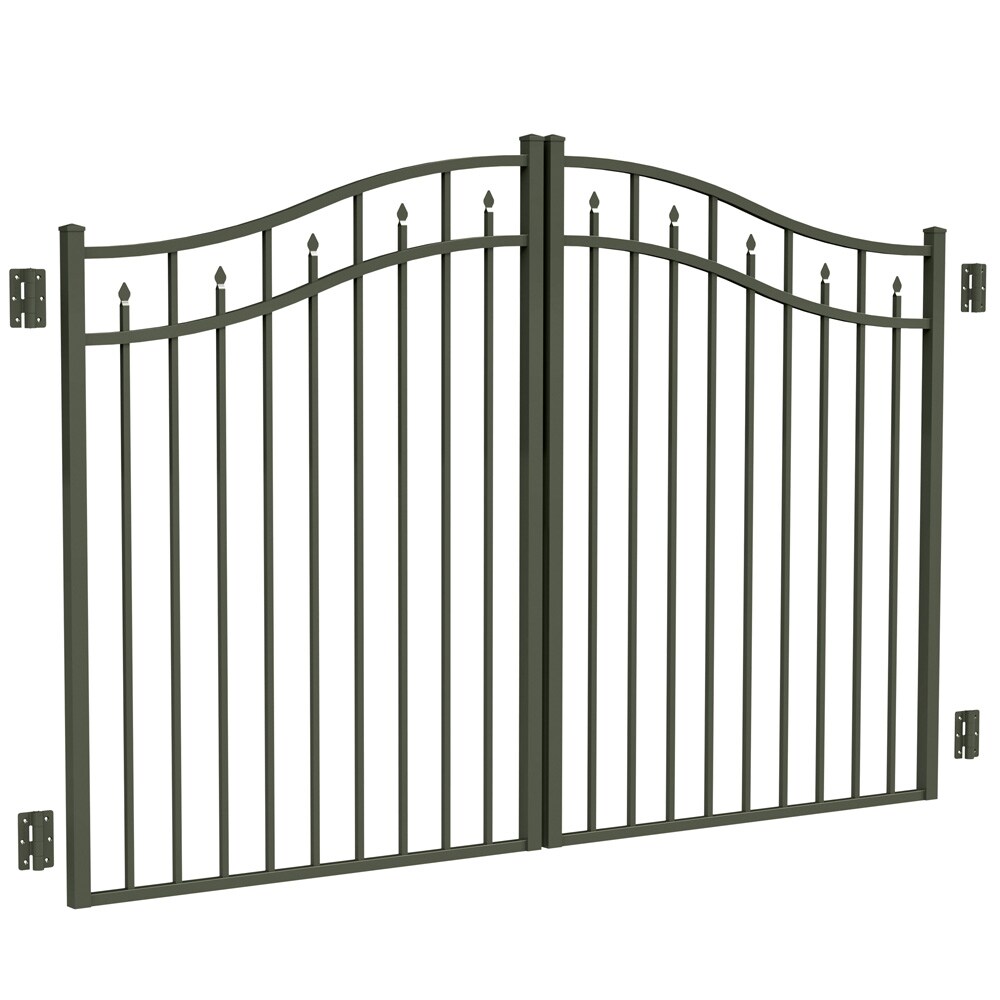 Freedom 8-ft x 4.5-ft Black Aluminum Driveway Gate