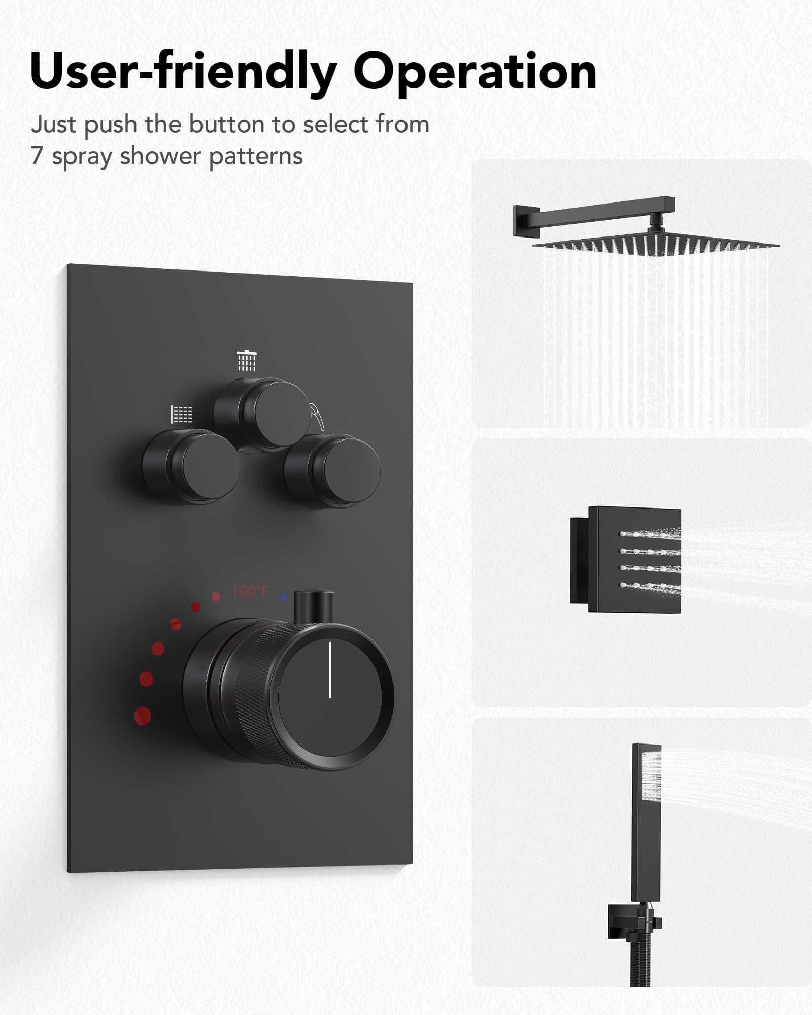 EVERSTEIN SFS1003-BK12 Tub-Shower-Faucets - View #4
