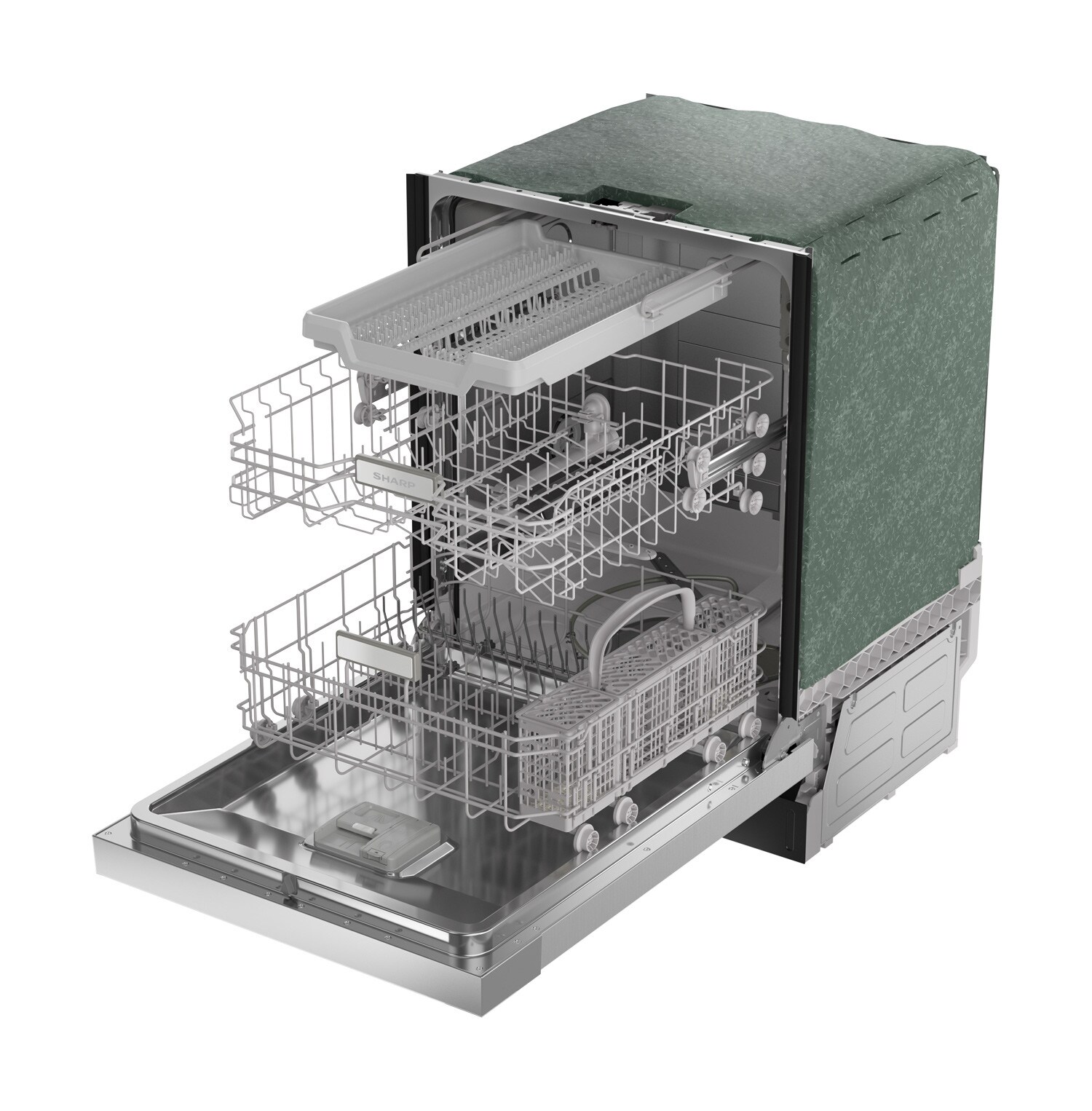 Sharp Front Control 24-in Built-In Dishwasher With Third Rack (Stainless  Steel) ENERGY STAR, 49-dBA