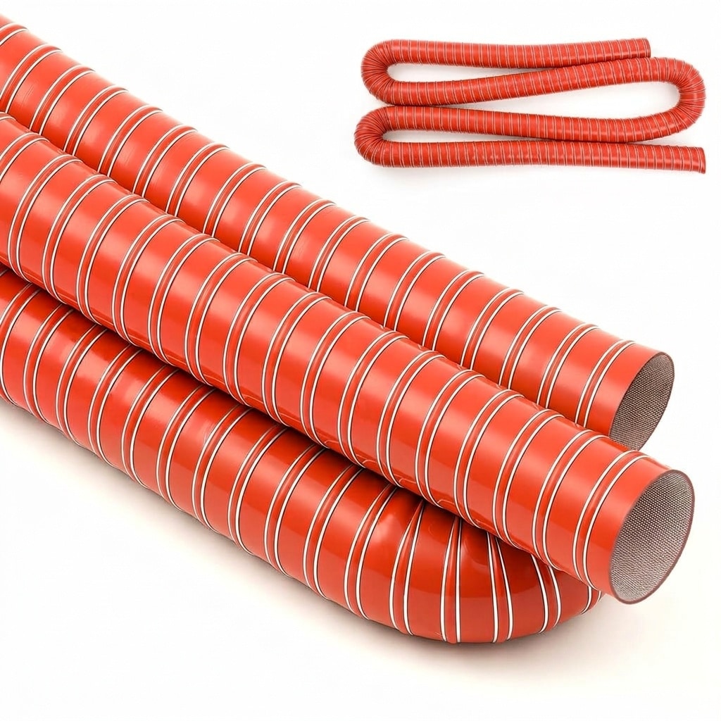 Etokfoks  2 5 in Air Duct Hose Cooling Ducting Silicone Flexible Brake Induction Intake Pipe High Heat Exhaust Hose 1 Piece