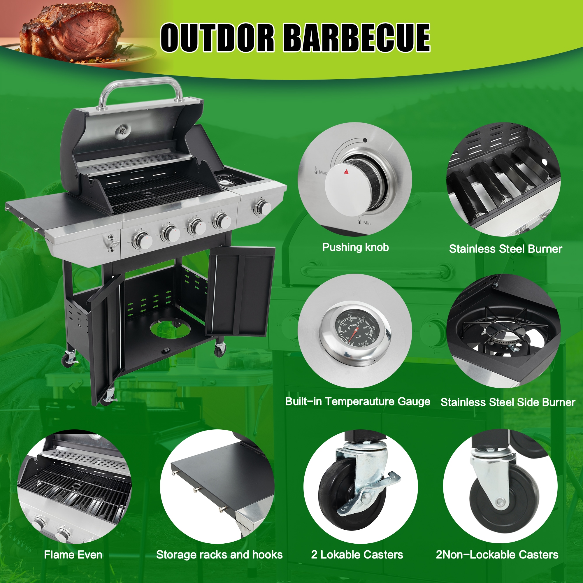 Runesay HBGRIL-02 Gas-Grill - View #5